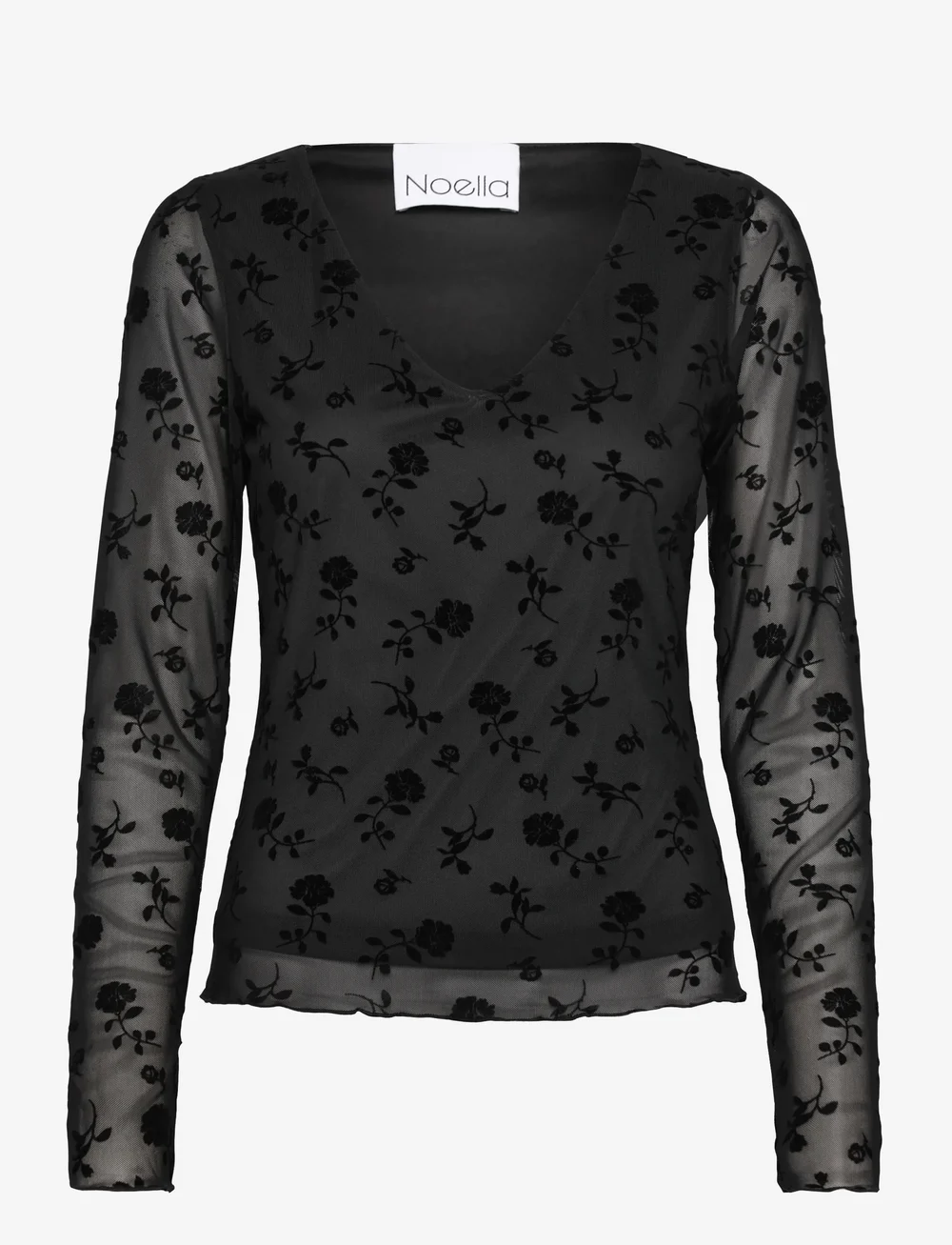 Noella - Lucille Top - langärmlige tops - clarity black print - 1