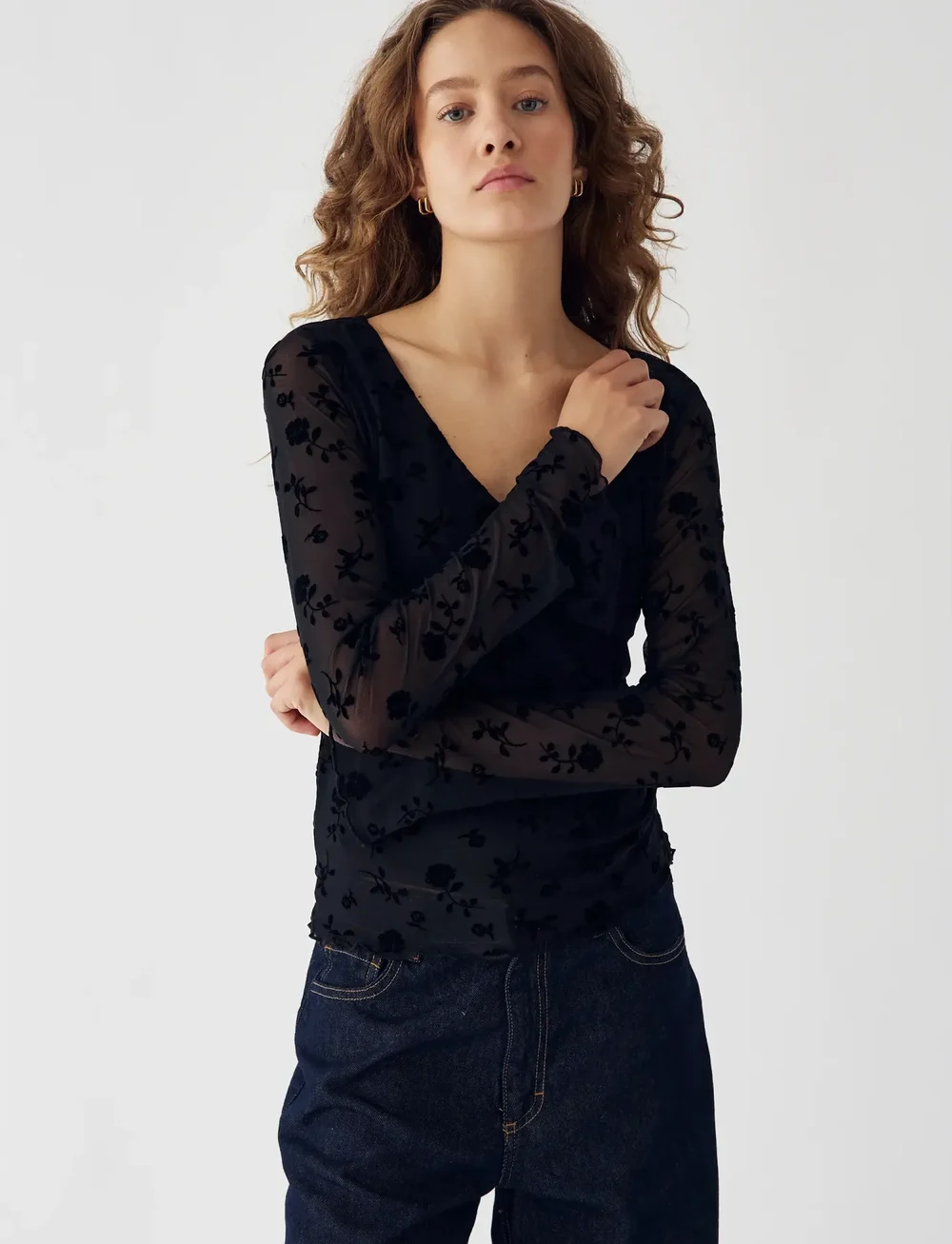 Noella - Lucille Top - langärmlige tops - clarity black print - 4