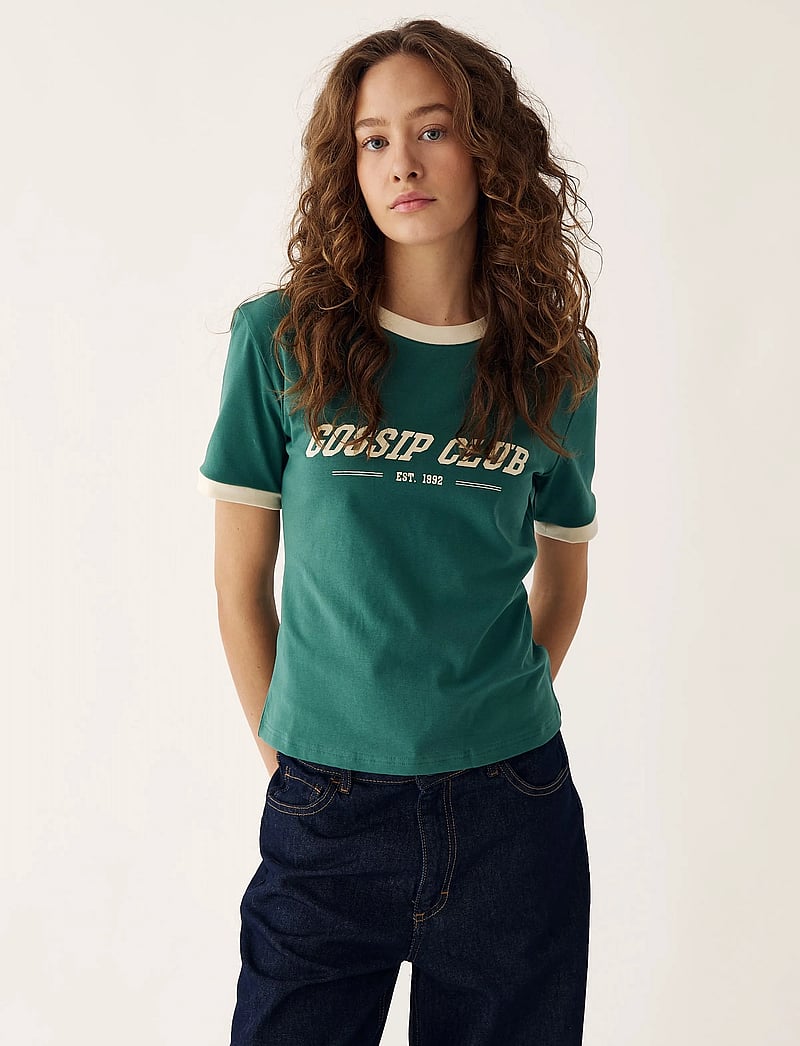 Noella - Gossip T-shirt - t-särgid - college green - 3