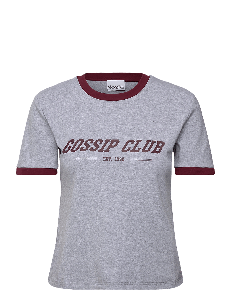 Noella - Gossip T-shirt - t-särgid - medium grey mel. - 0