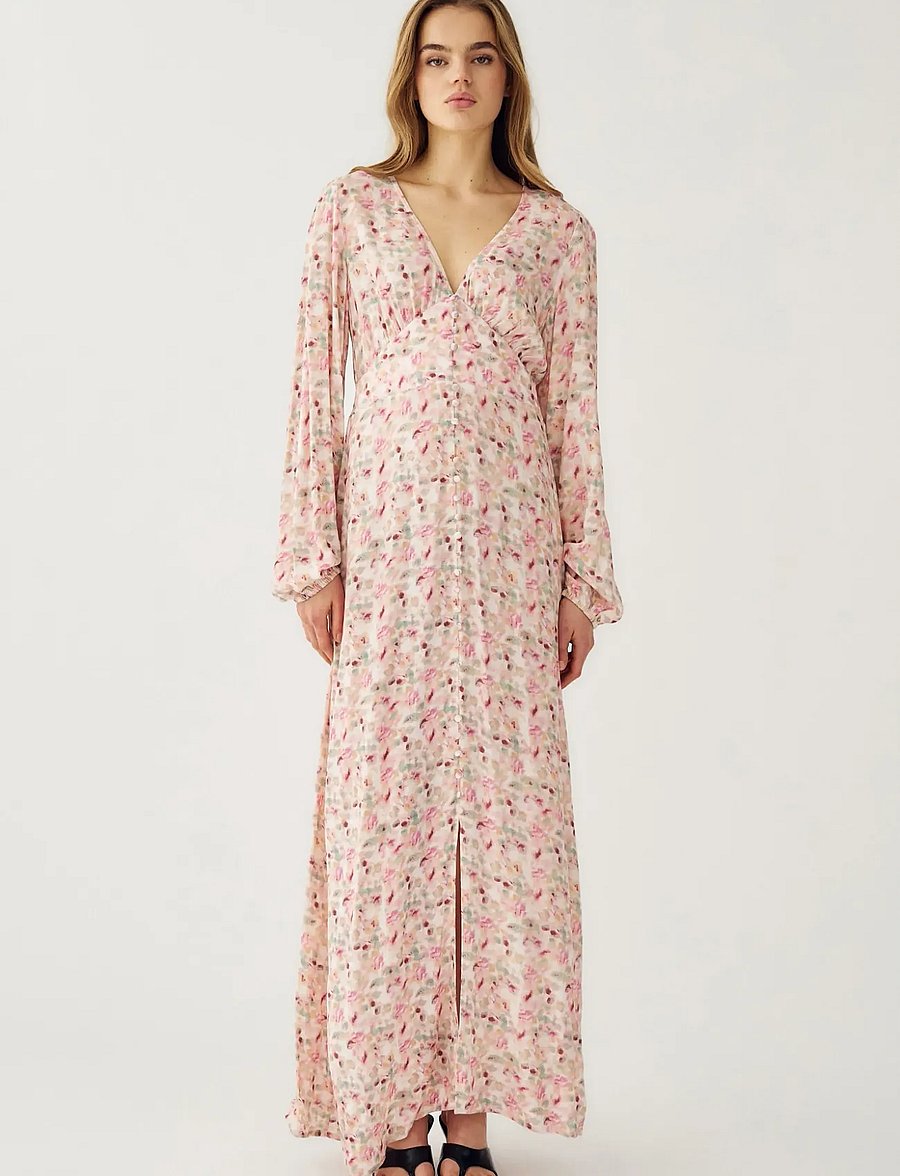 Noella - Lilith Maxi Dress - sommerkleider - cinthia pink print - 3