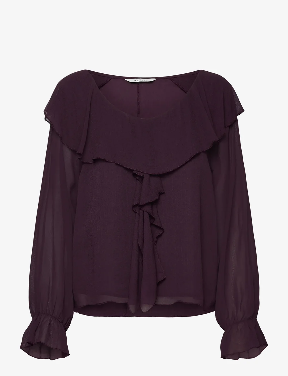 Noella - Leiana Blouse - langærmede bluser - winetasting - 0