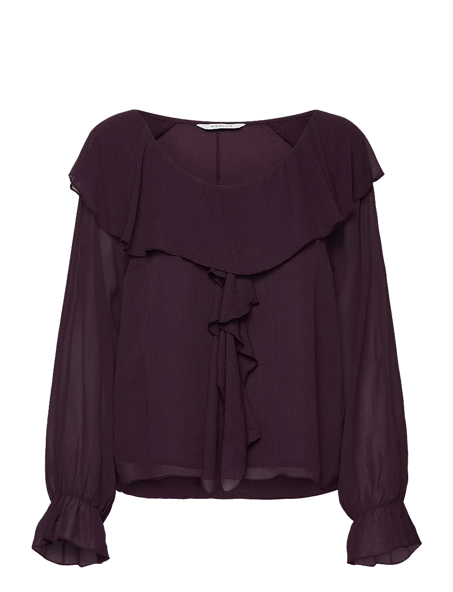 Noella - Leiana Blouse - langærmede bluser - winetasting - 1