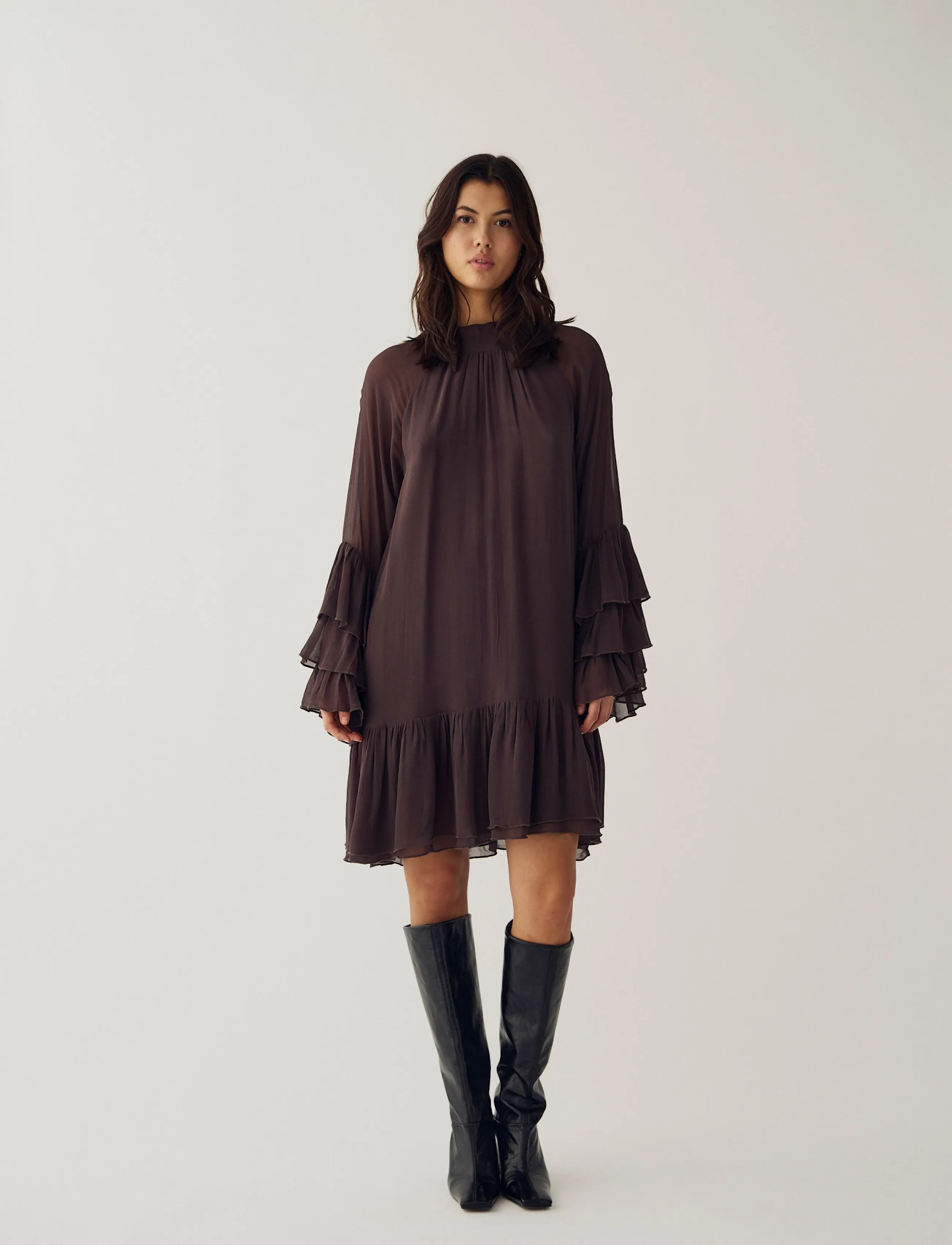 Noella Lavanna Dress - Sæsonens farver - CHOCOLATE / brown