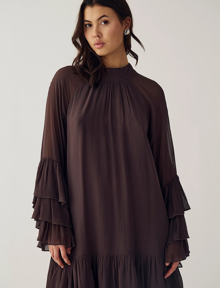 Noella - Lavanna Dress - festkjoler - chocolate - 4