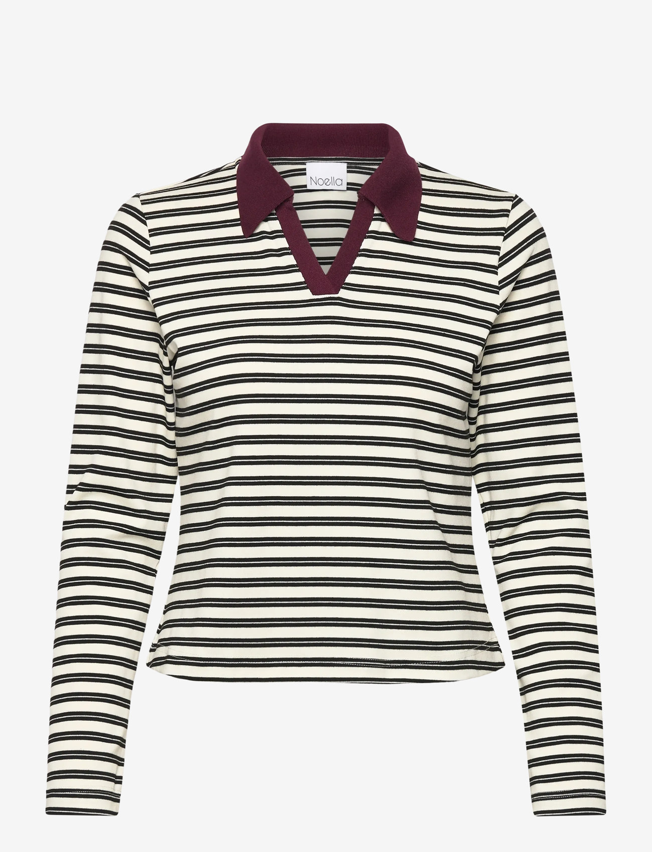 Noella - Luane Top - efterårstøj - caryll black stripe - 1