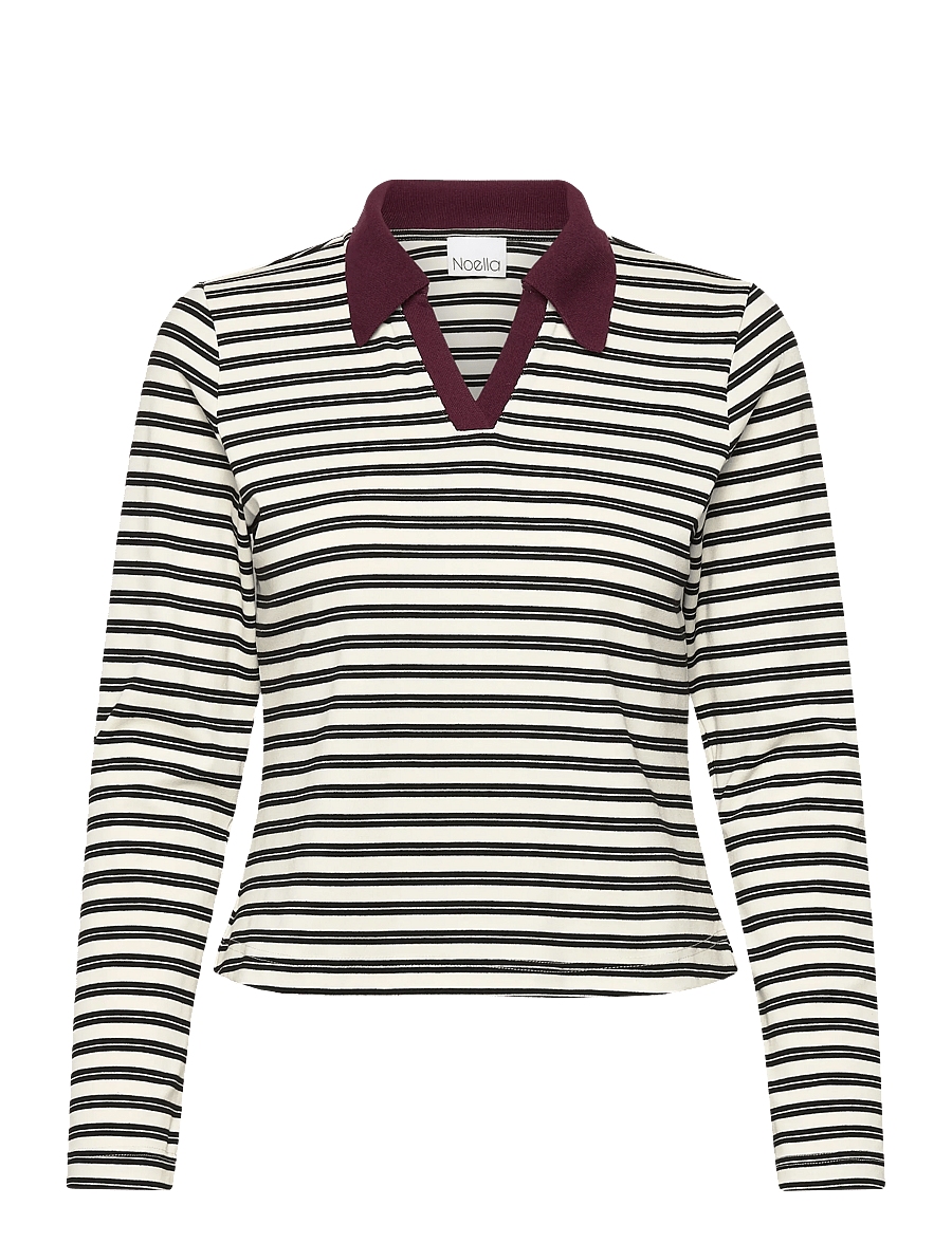 Noella - Luane Top - langärmlige tops - caryll black stripe - 1