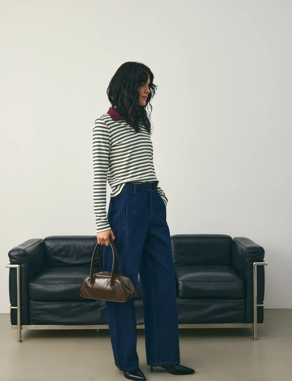 Noella - Luane Top - långärmade toppar - caryll black stripe - 0