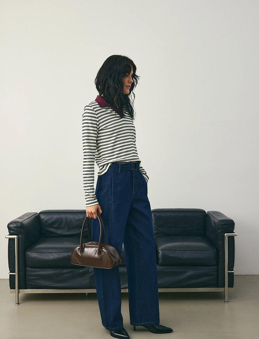 Noella - Luane Top - langärmlige tops - caryll black stripe - 0