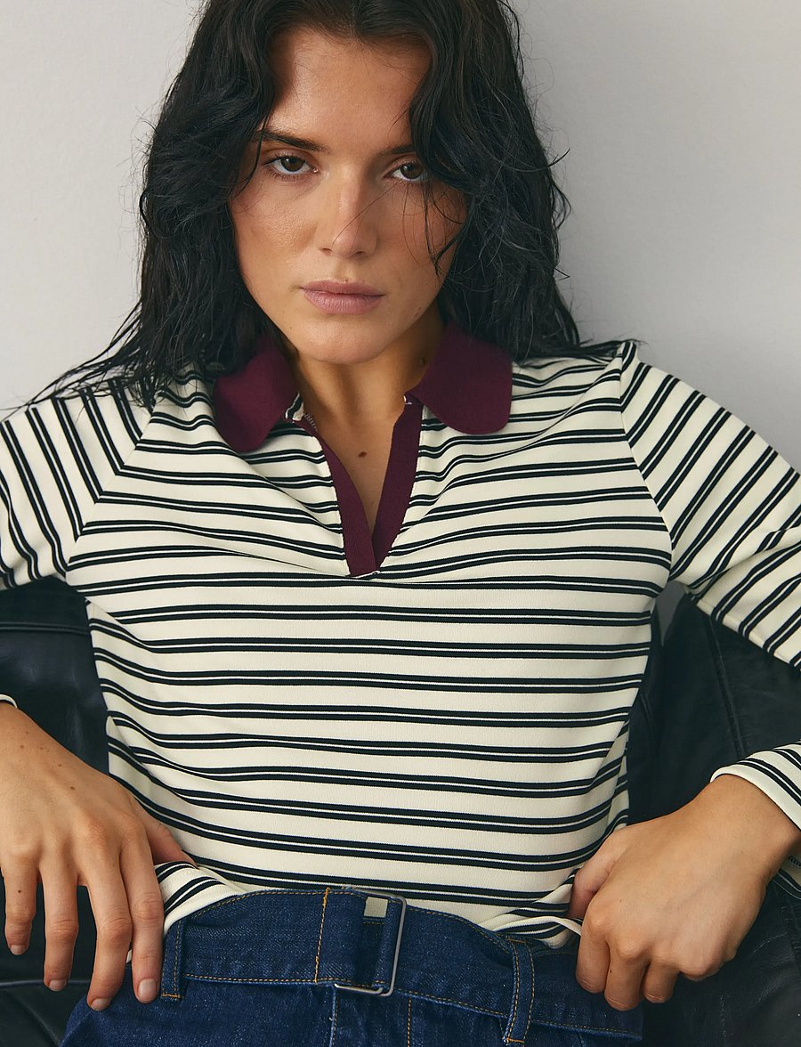 Noella - Luane Top - langärmlige tops - caryll black stripe - 5
