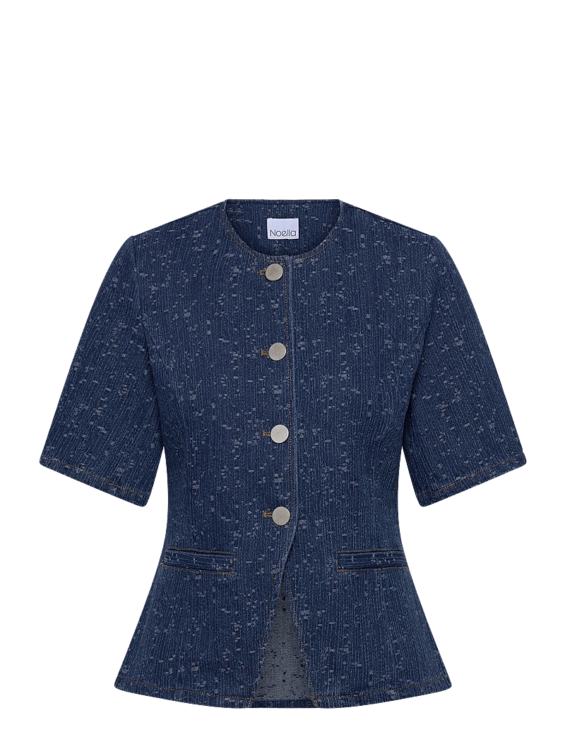 Noella - Kasundra Blazer - kortärmade blusar - blue wash - 1