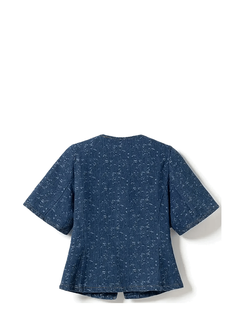 Noella - Kasundra Blazer - kortärmade blusar - blue wash - 3