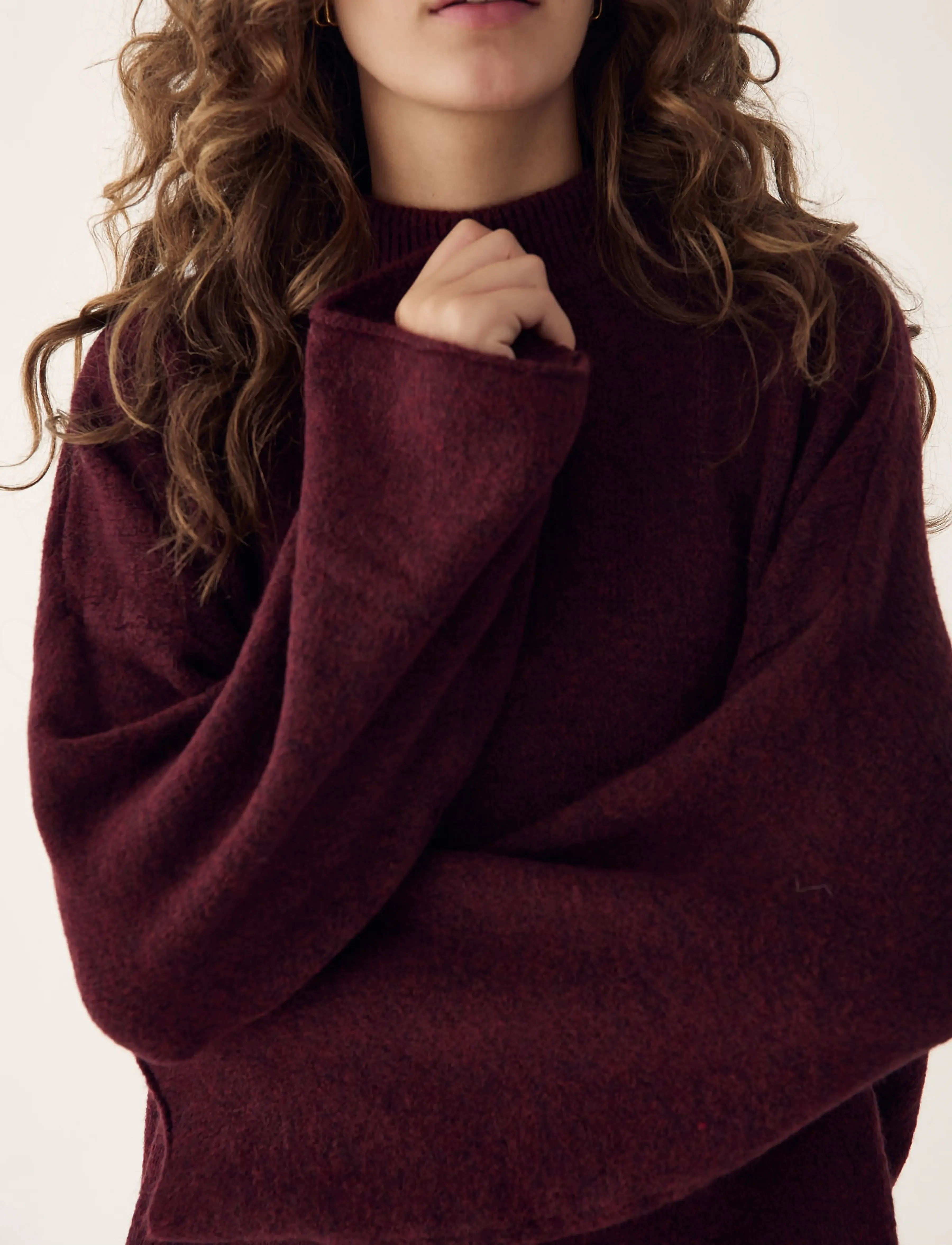Noella - Lynzey Knit - striktrøjer - wine - 4