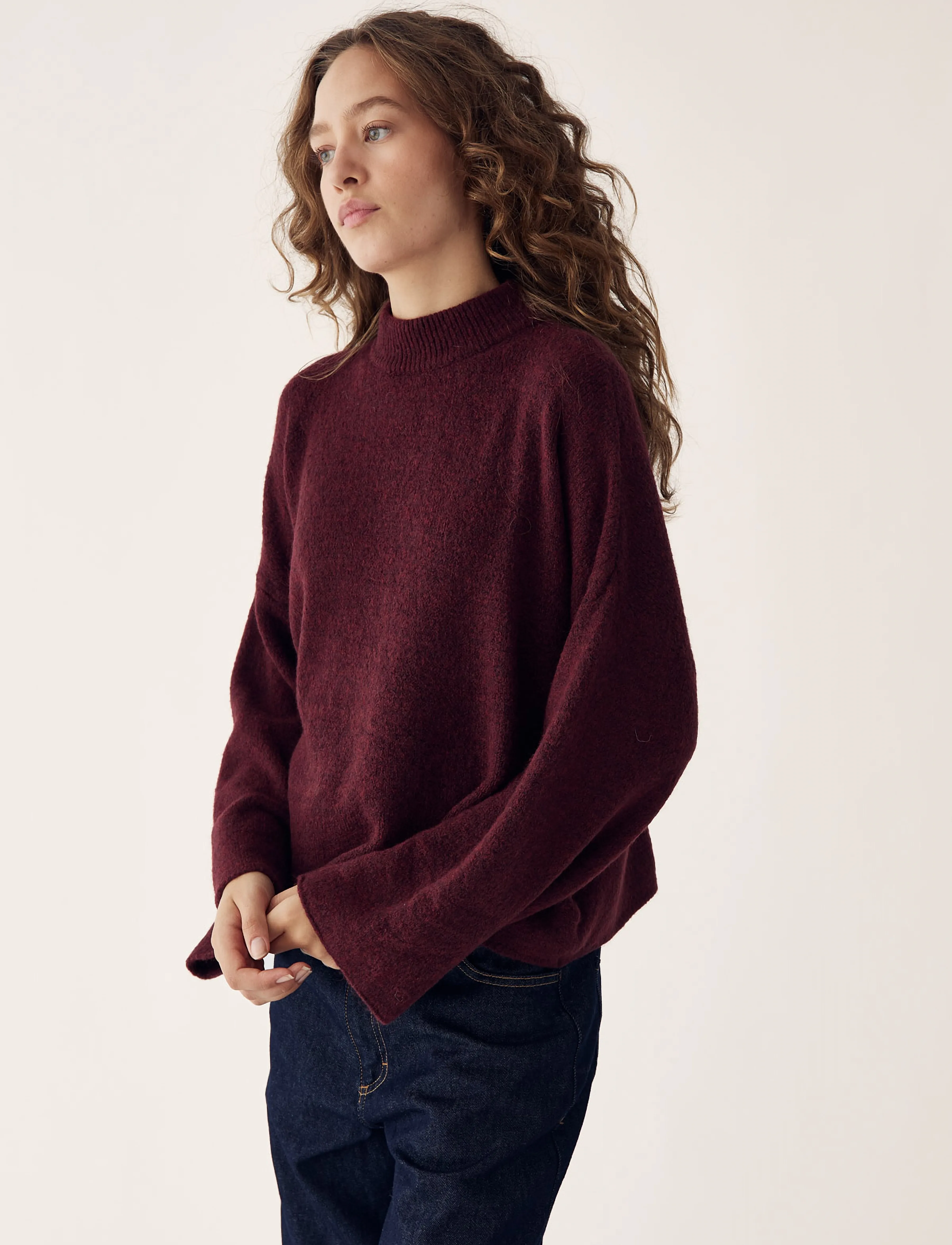 Noella - Lynzey Knit - striktrøjer - wine - 5