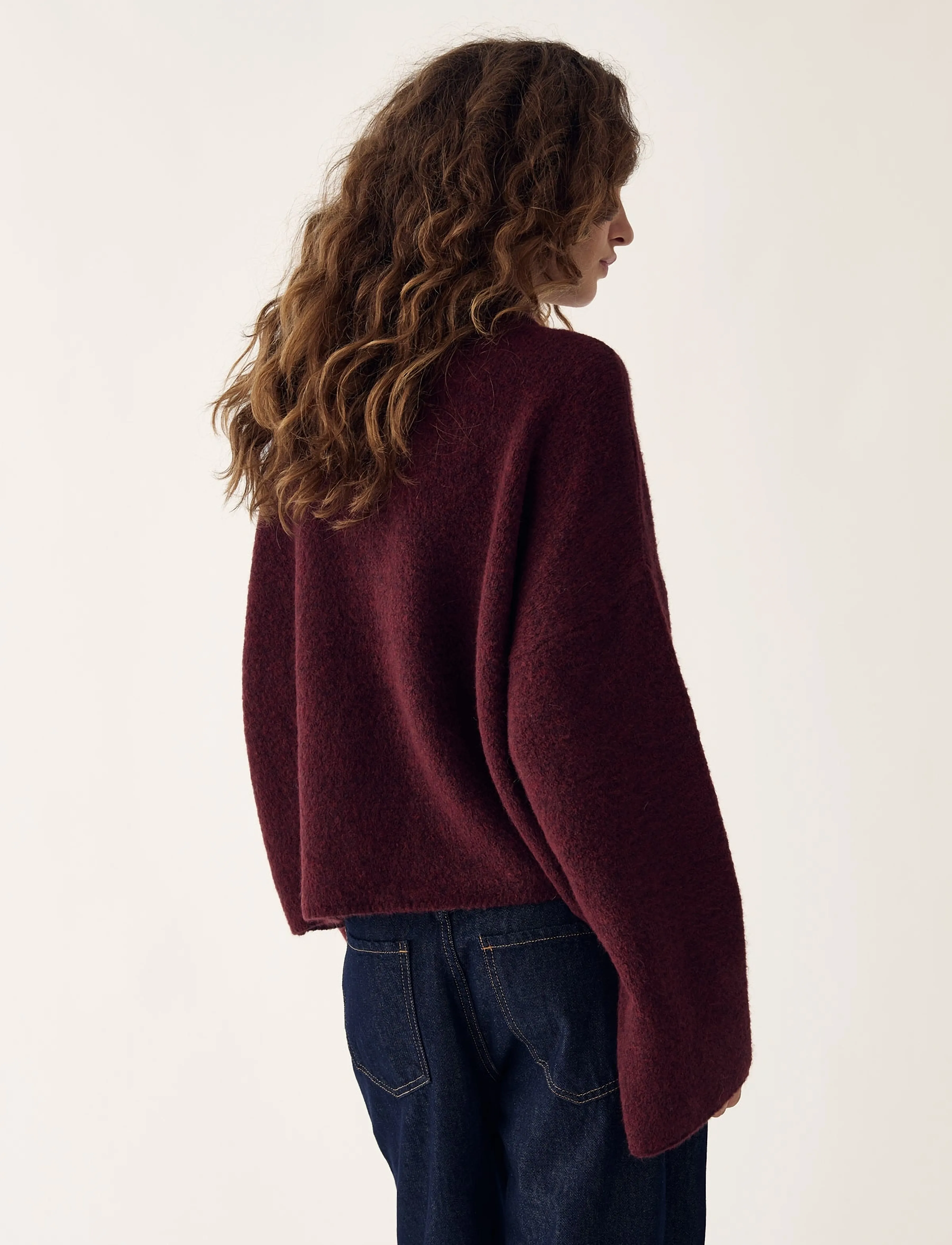 Noella - Amour Club Knit - neulepuserot - wine beige - 4