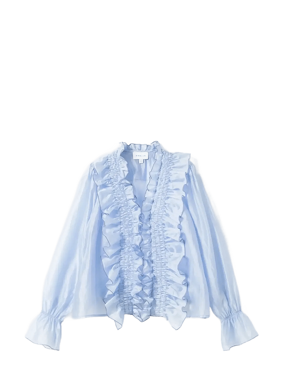 Noella - N-Myrtia Blouse - palaidinės ilgomis rankovėmis - air blue - 1