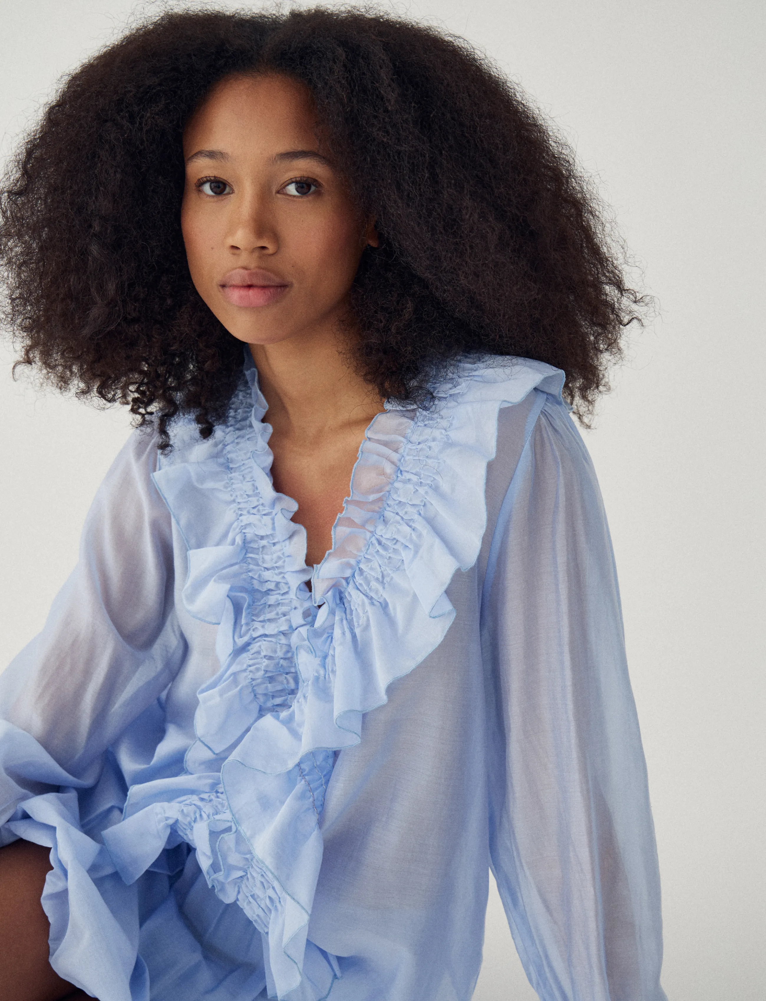 Noella N-Myrtia Blouse - Blusar - AIR BLUE / blue