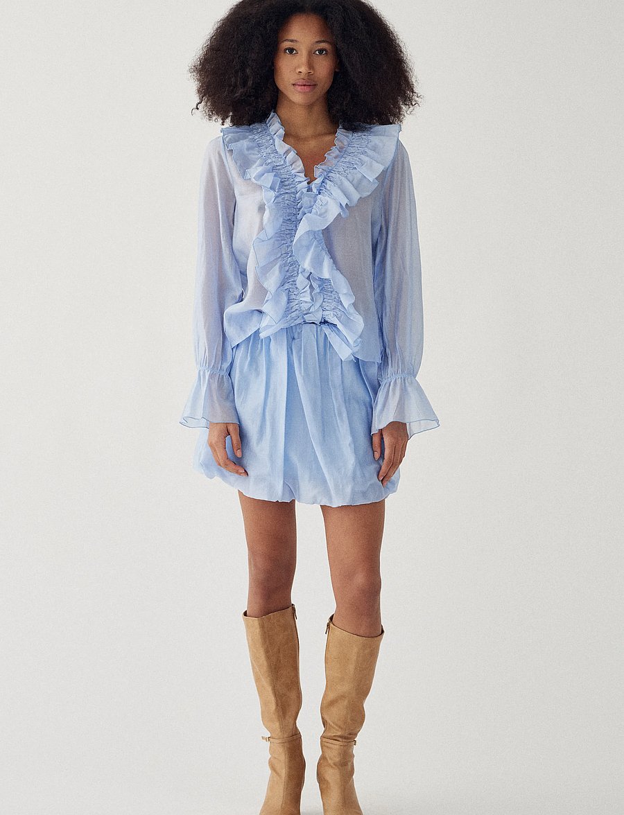 Noella - N-Myrtia Blouse - palaidinės ilgomis rankovėmis - air blue - 3