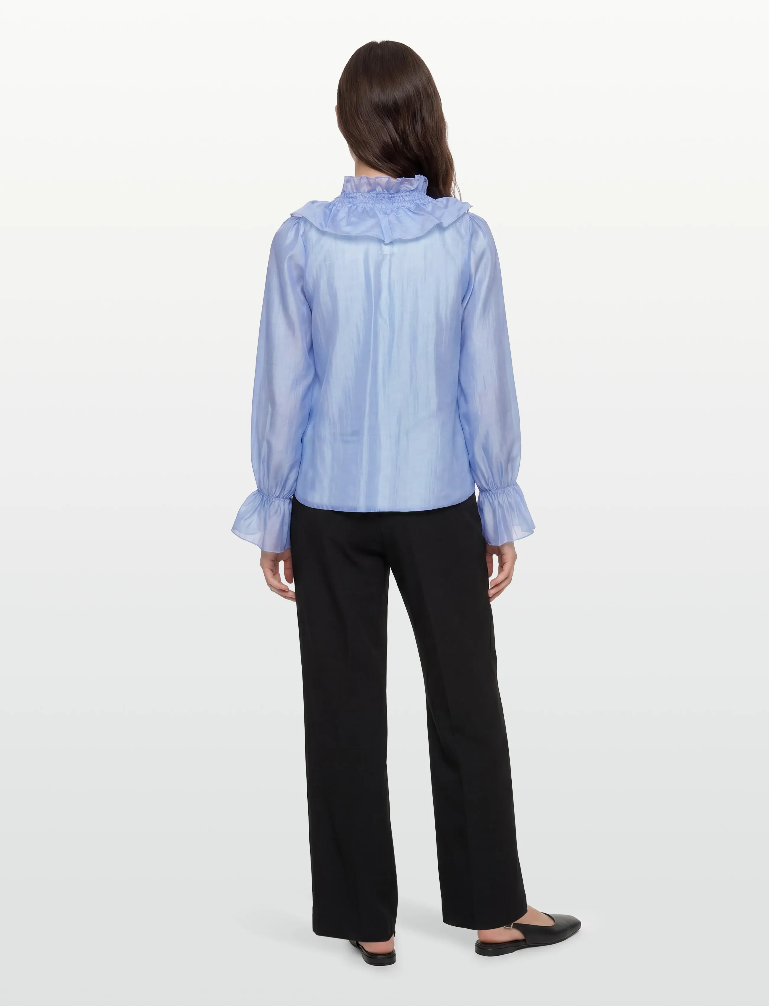 Noella - N-Myrtia Blouse - pikkade varrukatega pluusid - air blue - 4
