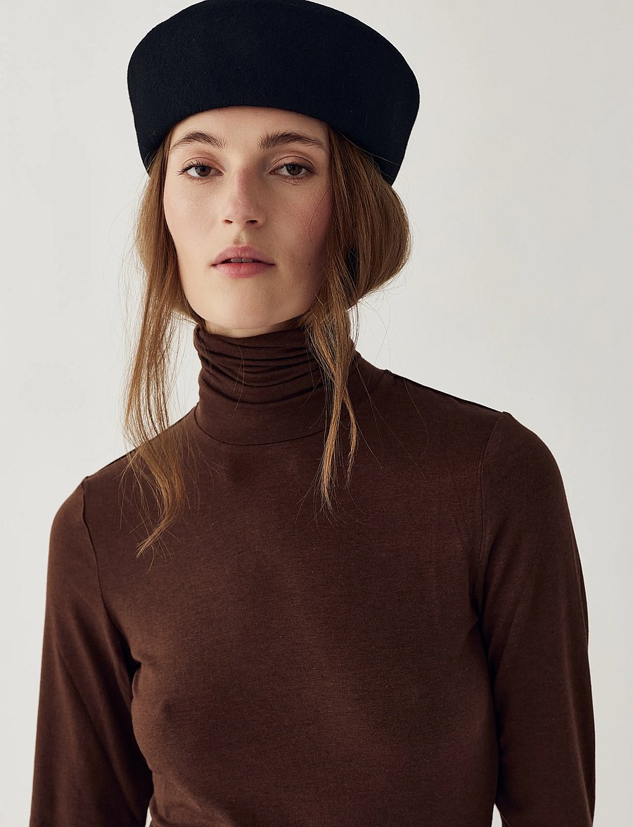 Noella - Libinette Top - rollkragenpullover - chocolate - 3