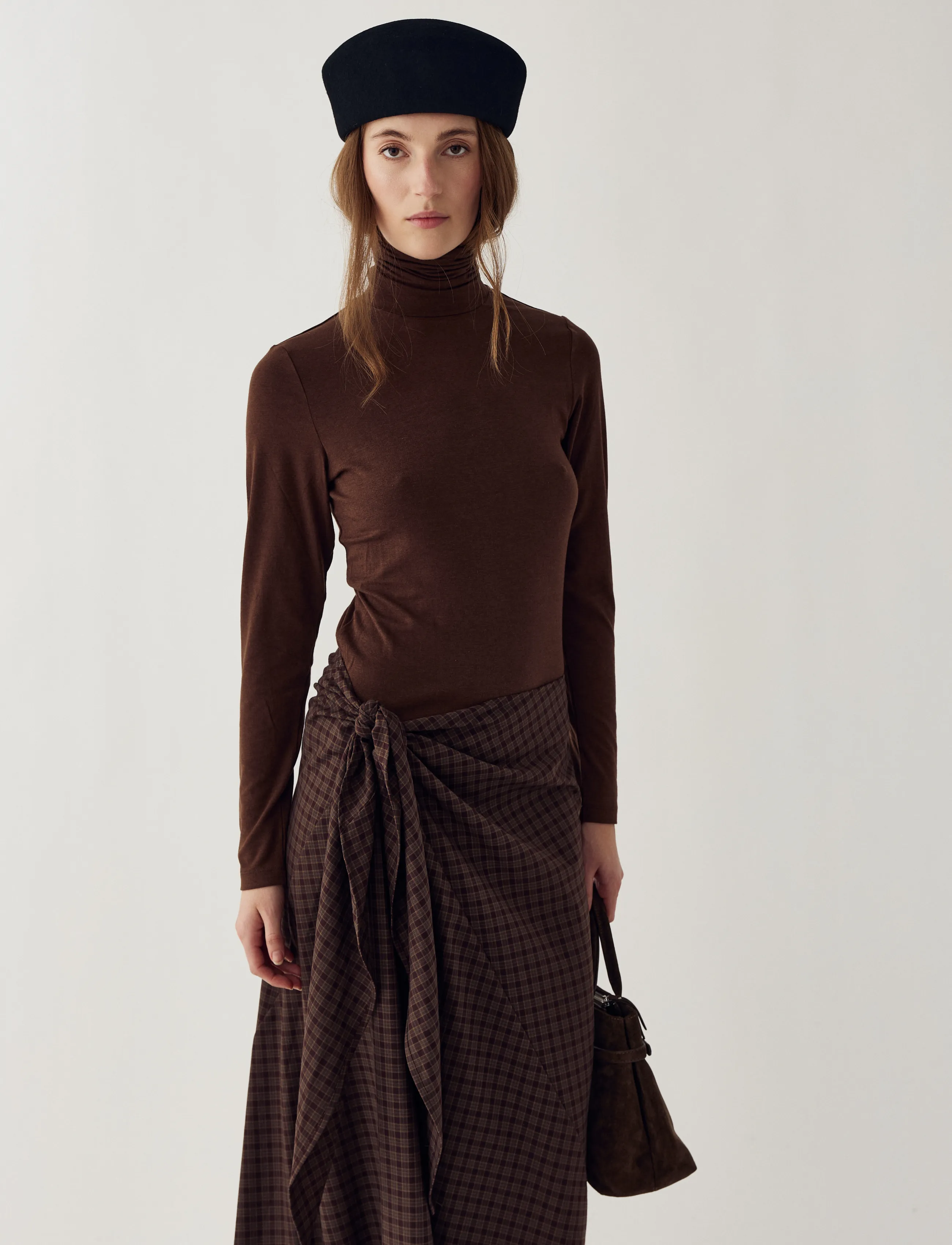 Noella - Libinette Top - rollkragenpullover - chocolate - 4