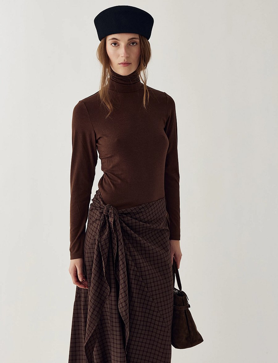 Noella - Libinette Top - rollkragenpullover - chocolate - 4