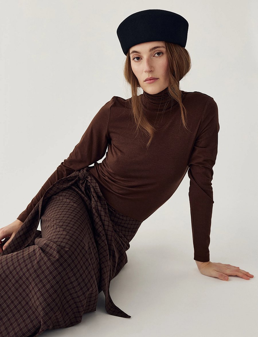 Noella - Libinette Top - rollkragenpullover - chocolate - 5