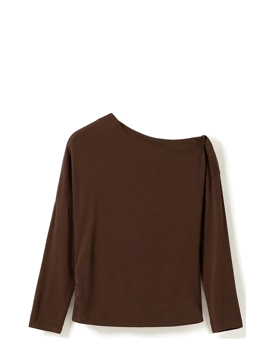 Noella - Lanna Top - langärmlige tops - chocolate - 2