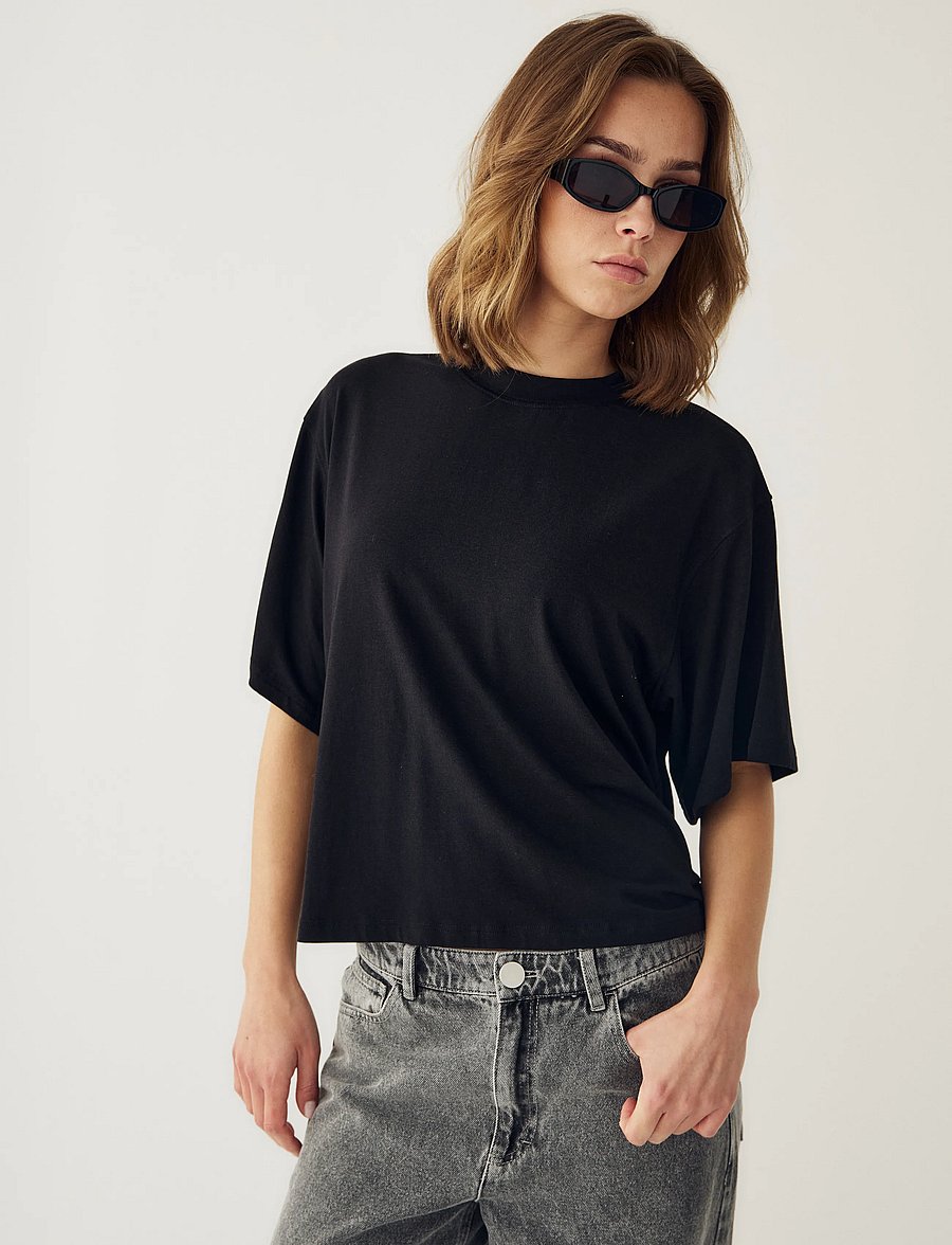 Noella - N-Maple T-shirt - t-shirts - black - 0