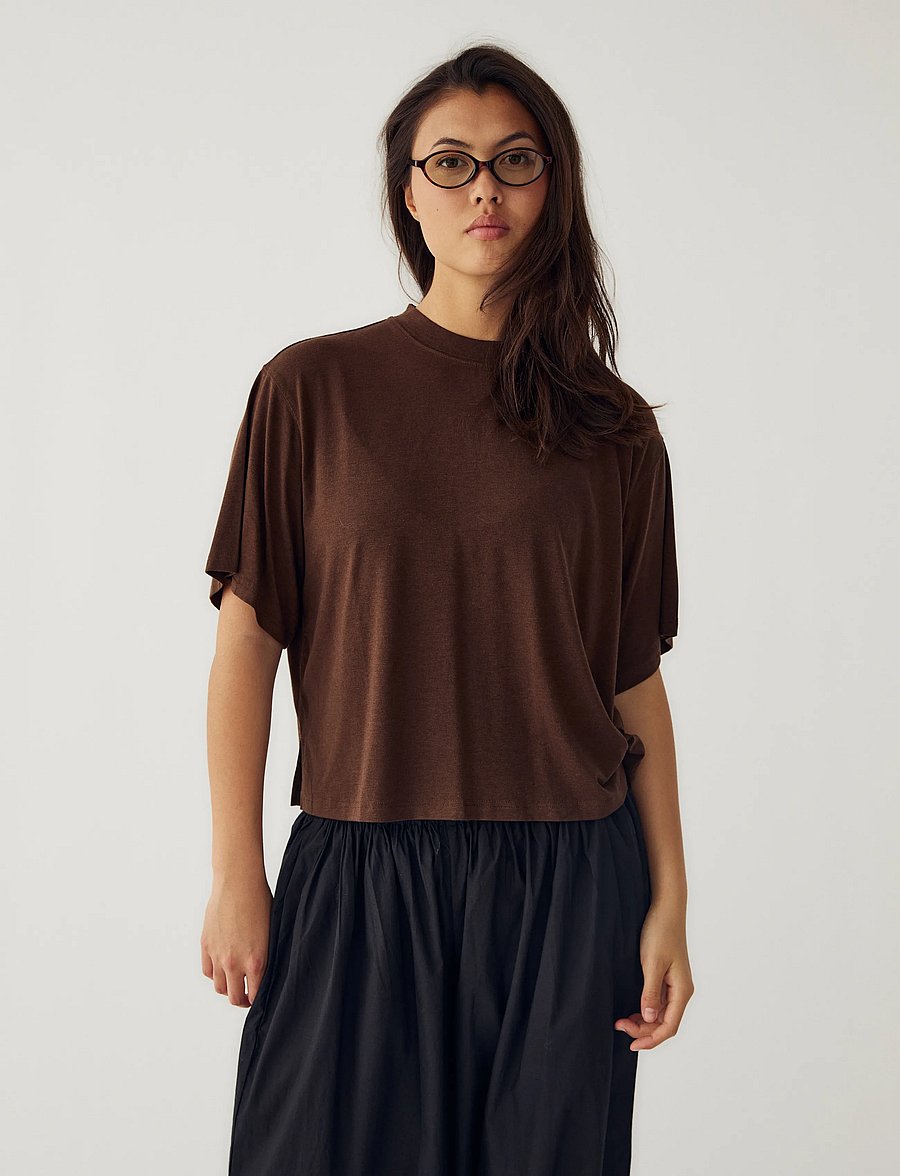 Noella - N-Maple T-shirt - t-shirts - chocolate - 0
