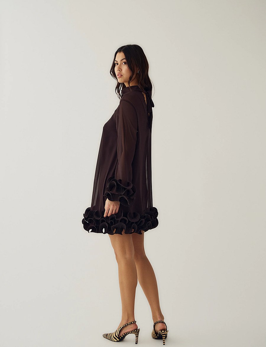Noella - Latania Dress - korte kjoler - chocolate - 0