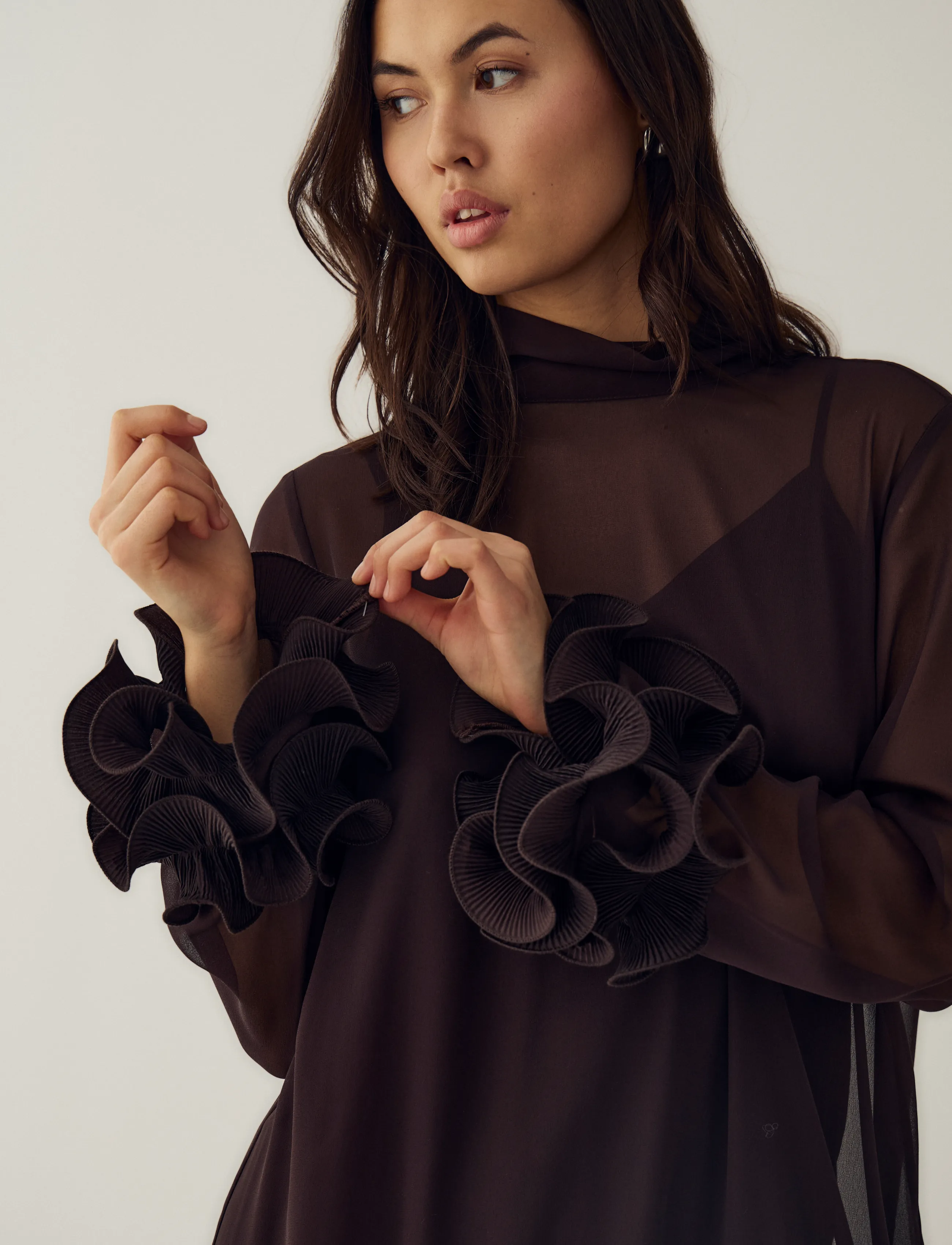 Noella - Latania Dress - korta klänningar - chocolate - 4