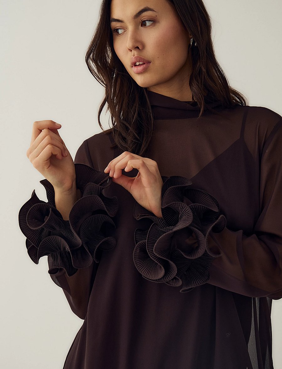 Noella - Latania Dress - korte kjoler - chocolate - 4