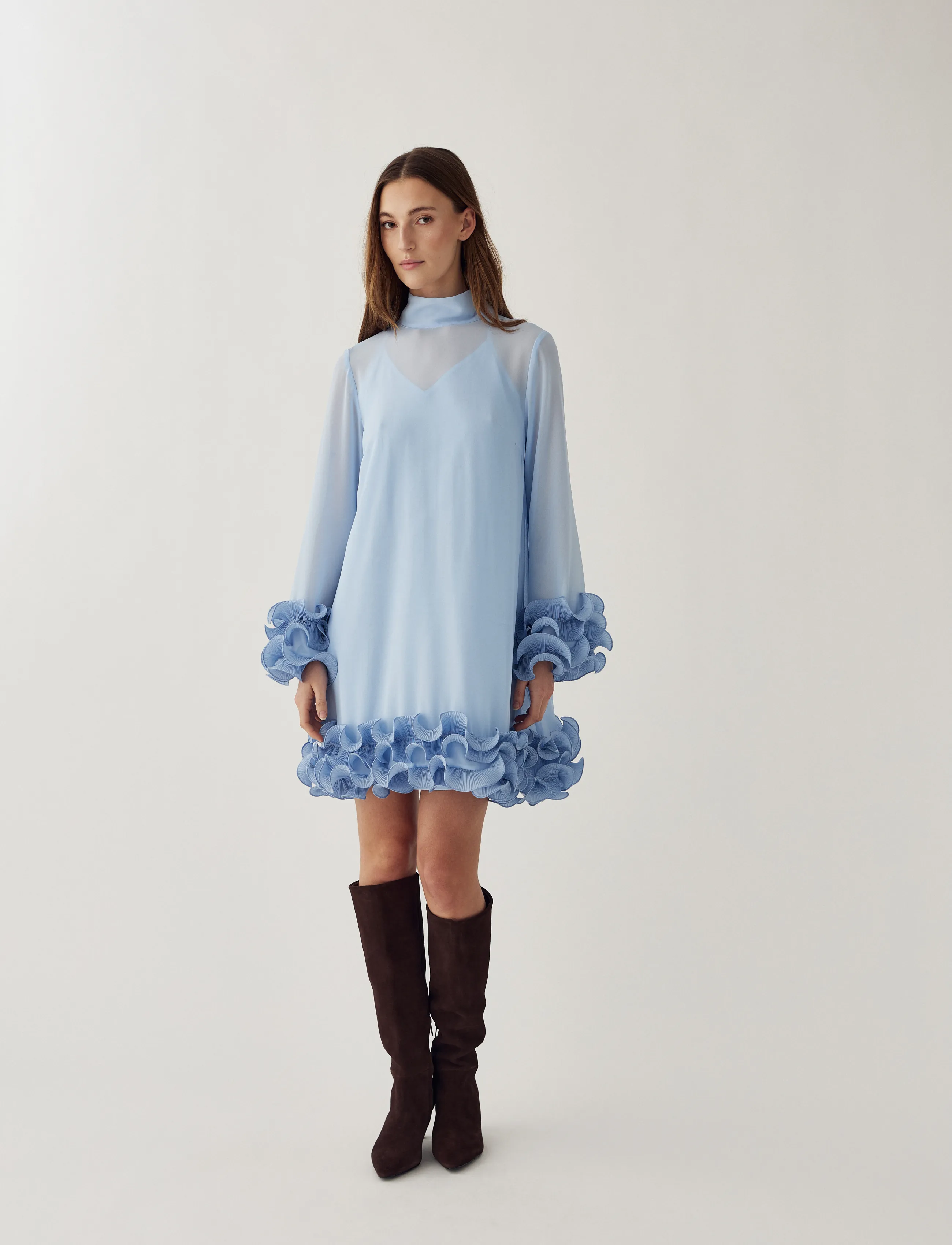Noella Latania Dress - Kurze Kleider - SKY BLUE / blue