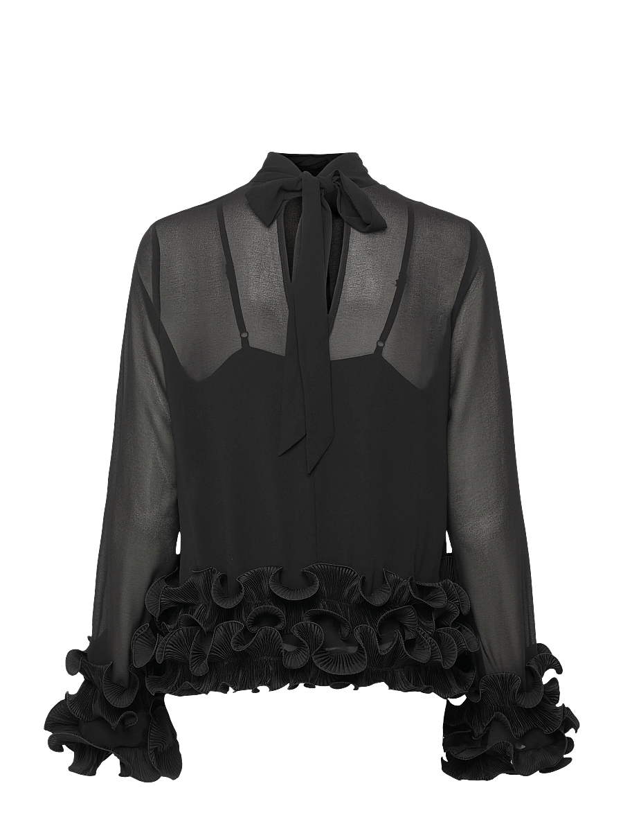 Noella - N-Latanietta Blouse - blouses à manches longues - black - 1