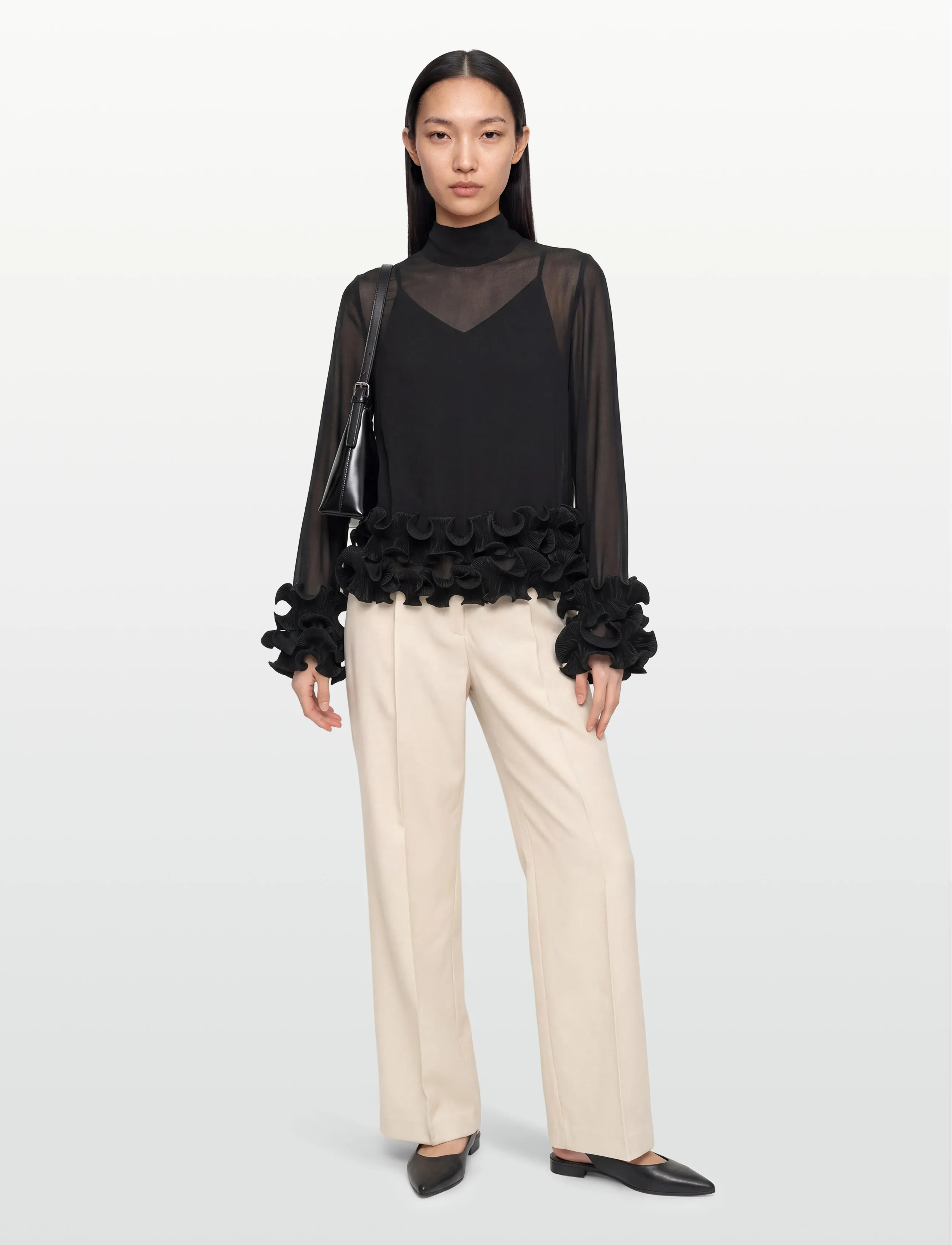Noella N-Latanietta Blouse, S, Black, Bluser > Langærmede, Dame