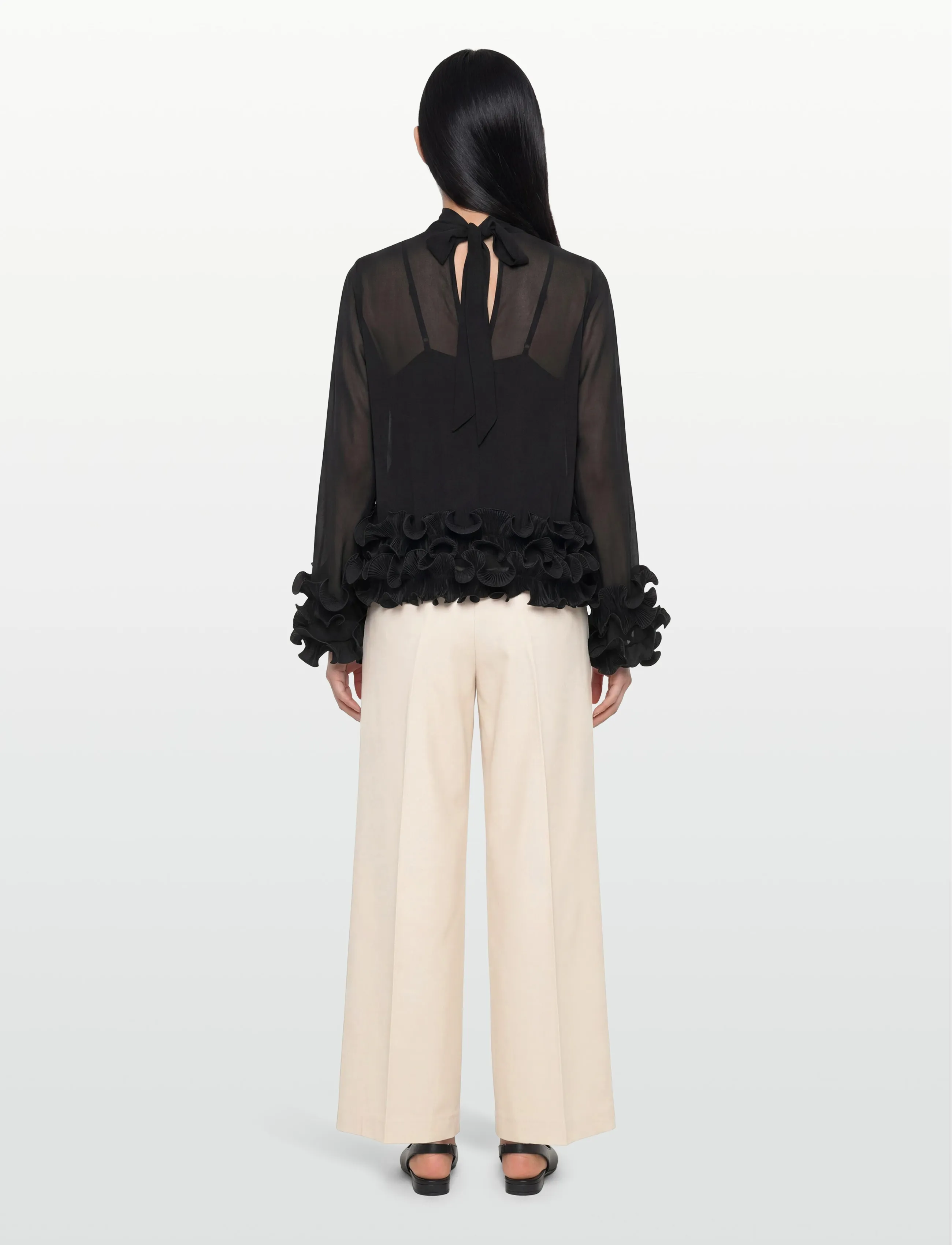 Noella - N-Latanietta Blouse - langærmede bluser - black - 5