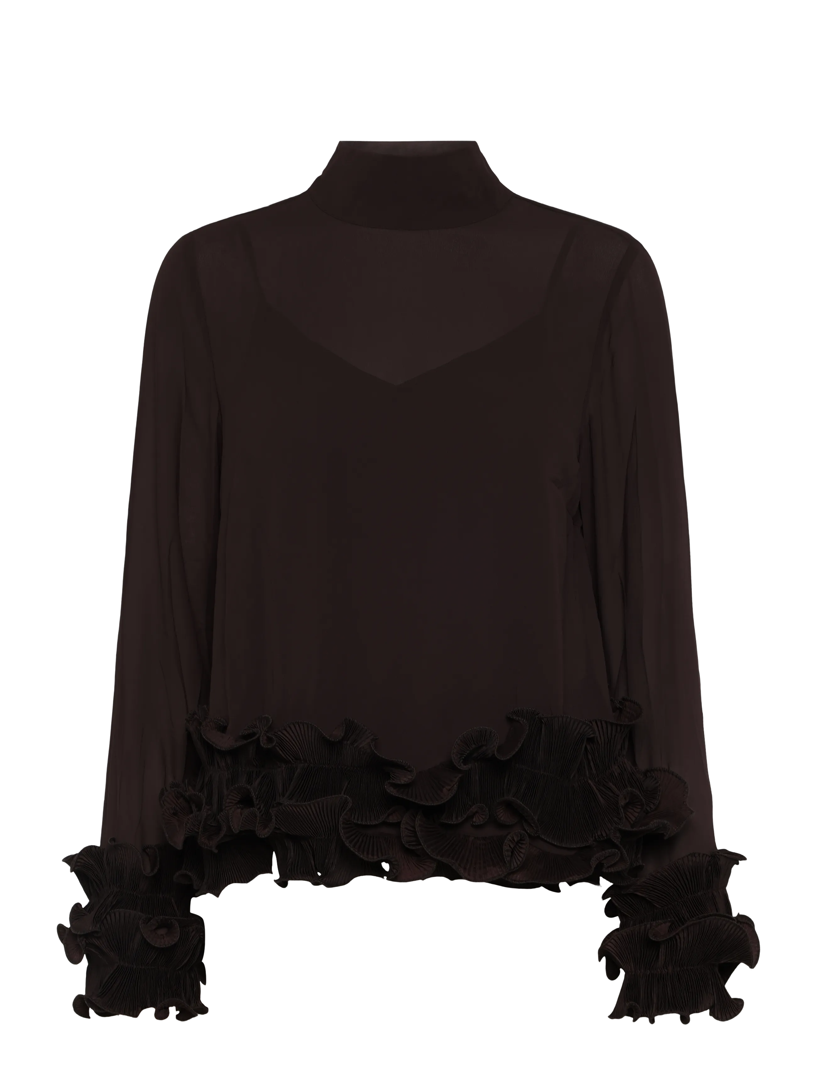 Noella N-Latanietta Blouse - Bluser - CHOCOLATE / brown