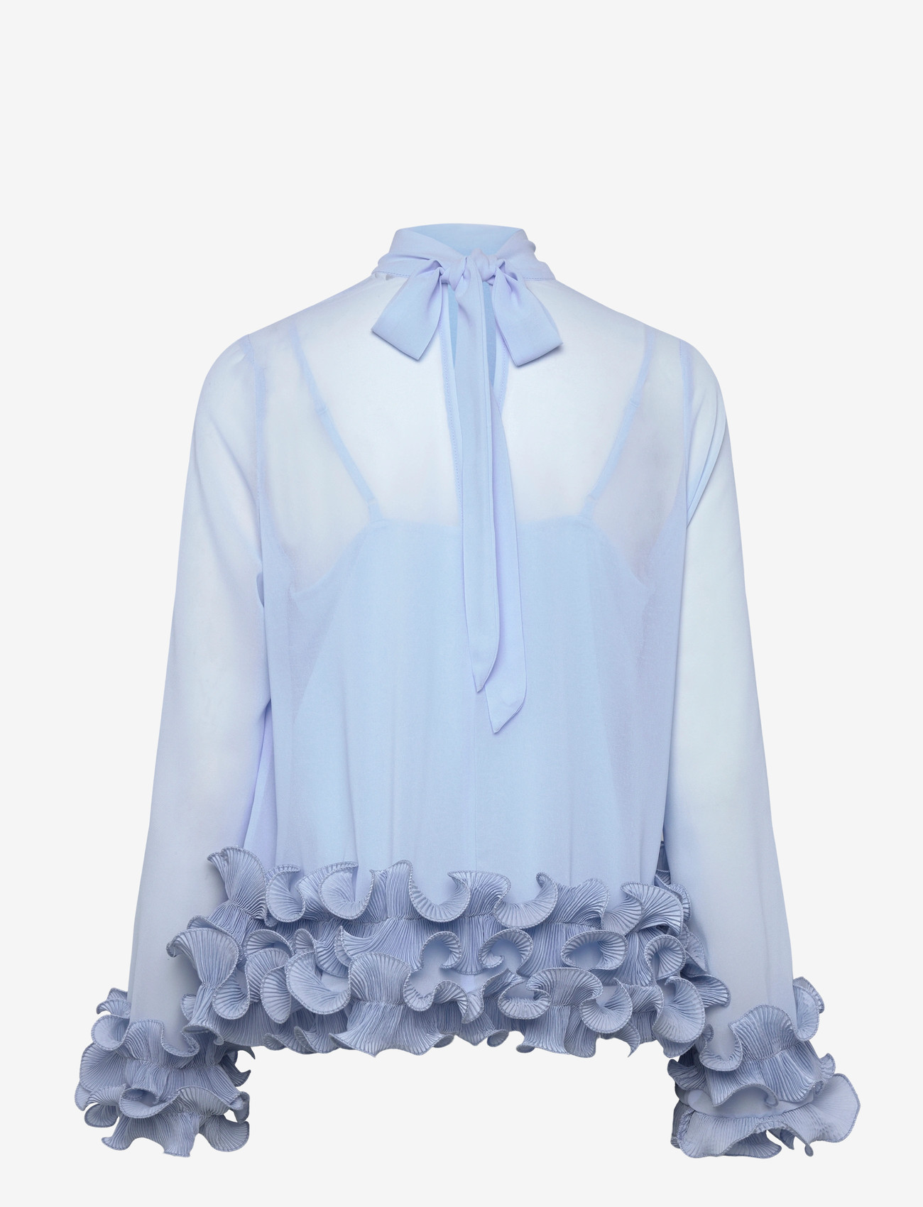 Noella - N-Latanietta Blouse - long sleeved blouses - sky blue - 1