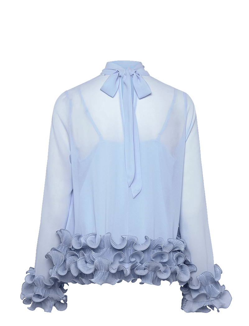 Noella - N-Latanietta Blouse - long sleeved blouses - sky blue - 1