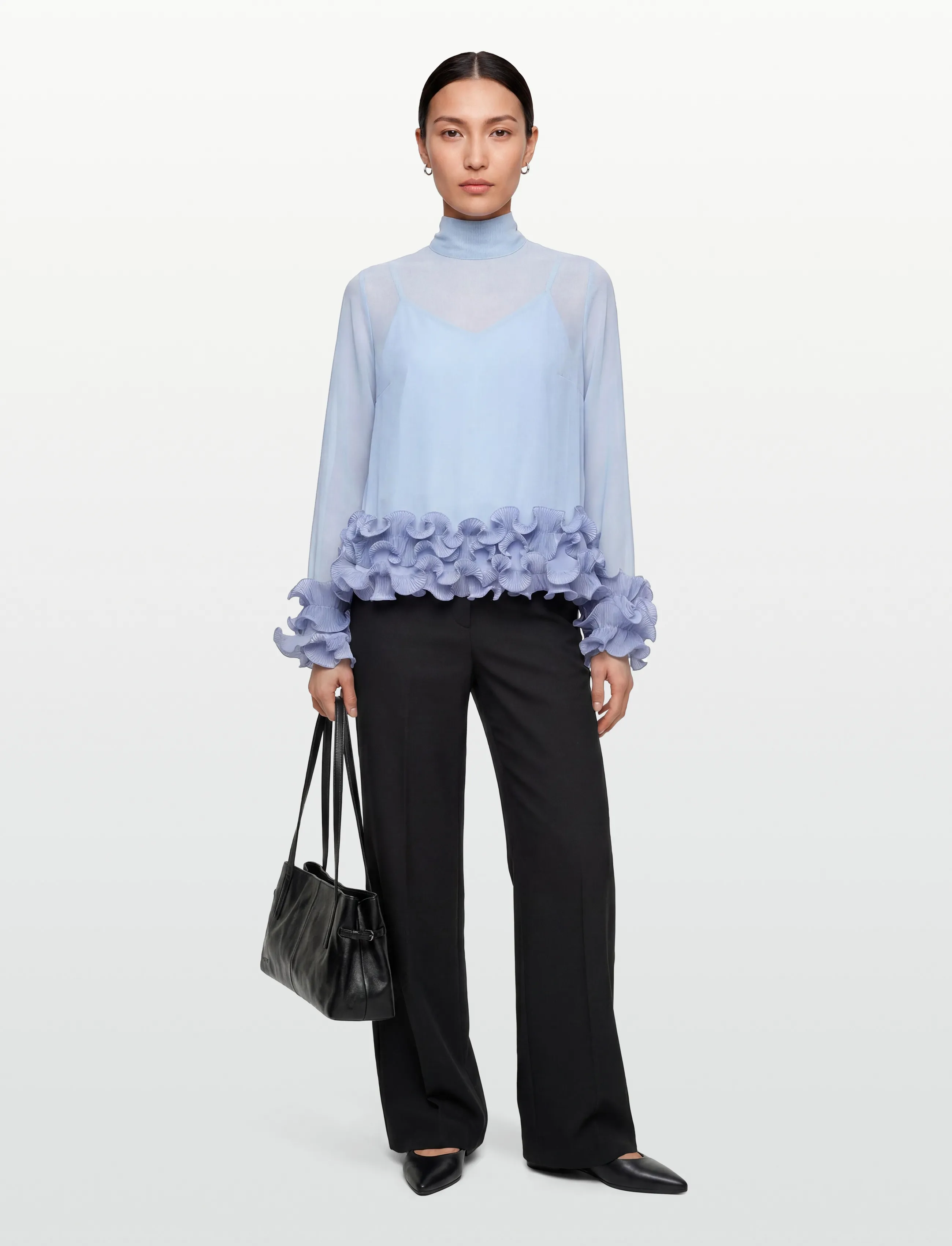 Noella N-Latanietta Blouse, L, Blue, Bluser > Langærmede, Dame