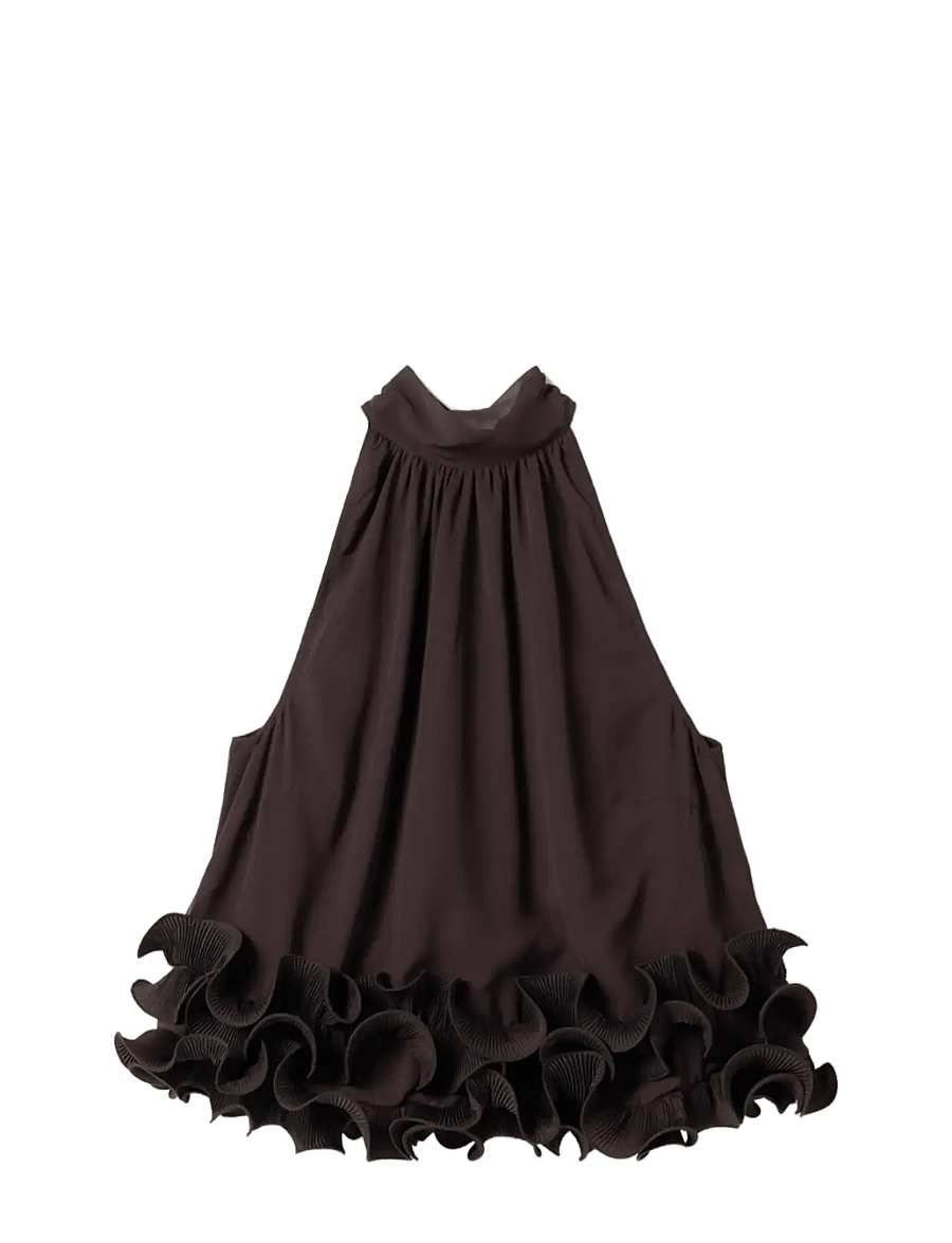 Noella - N-Marjolaine Blouse - varrukateta pluusid - chocolate - 1