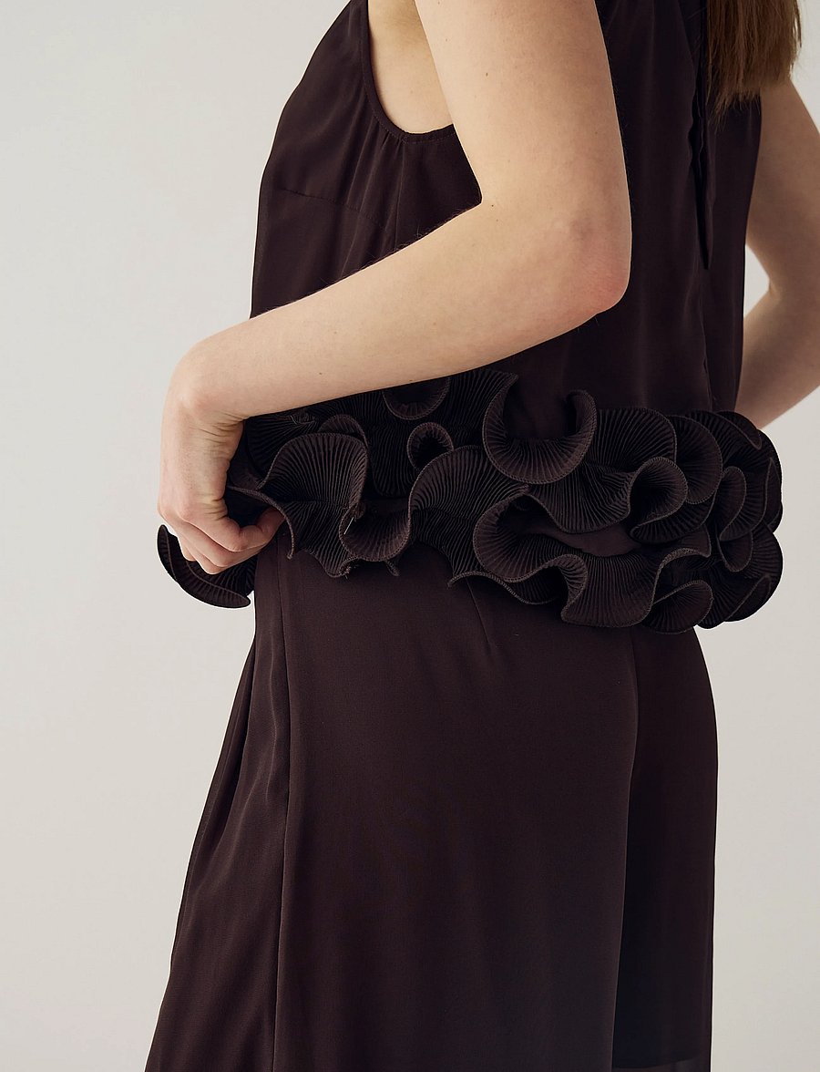 Noella - N-Marjolaine Blouse - varrukateta pluusid - chocolate - 4