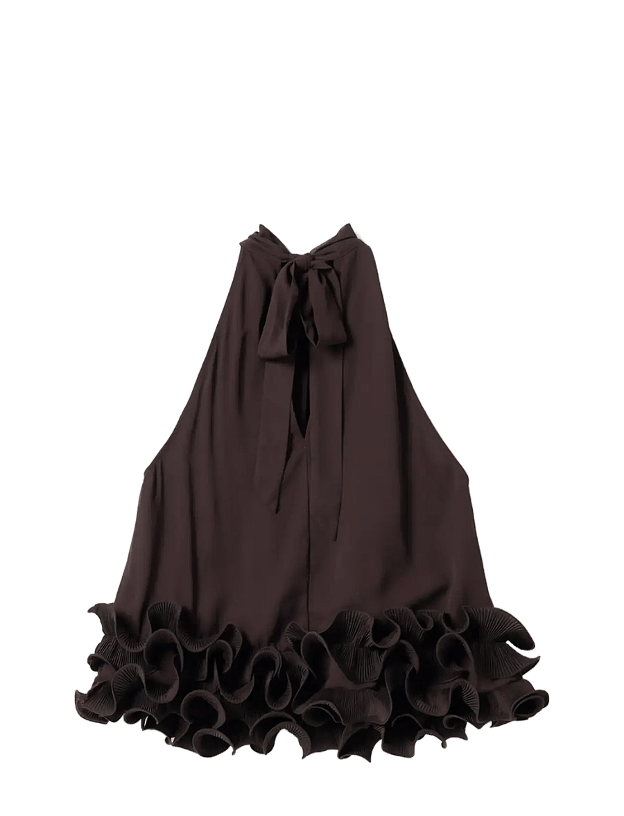 Noella - N-Marjolaine Blouse - varrukateta pluusid - chocolate - 2