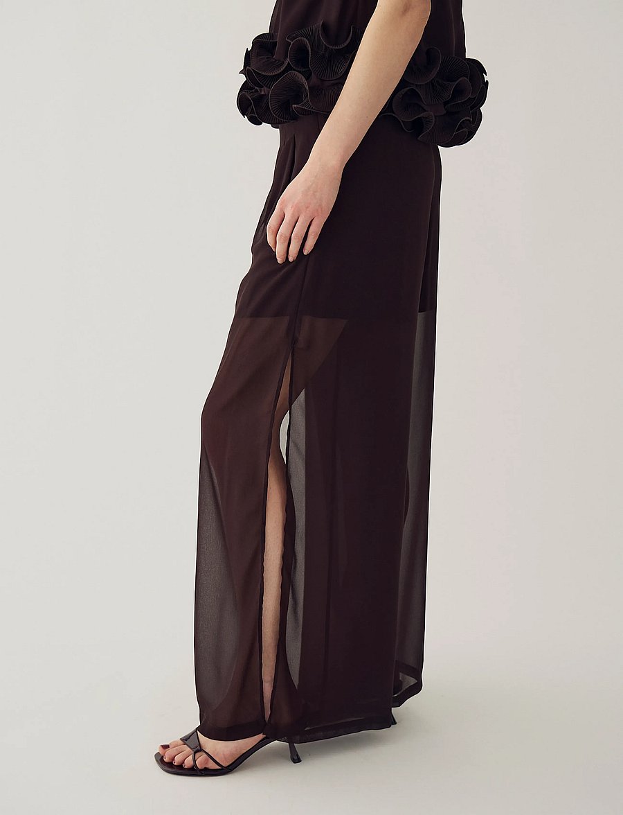 Noella - N-Marceen Pants - laia säärega püksid - chocolate - 3