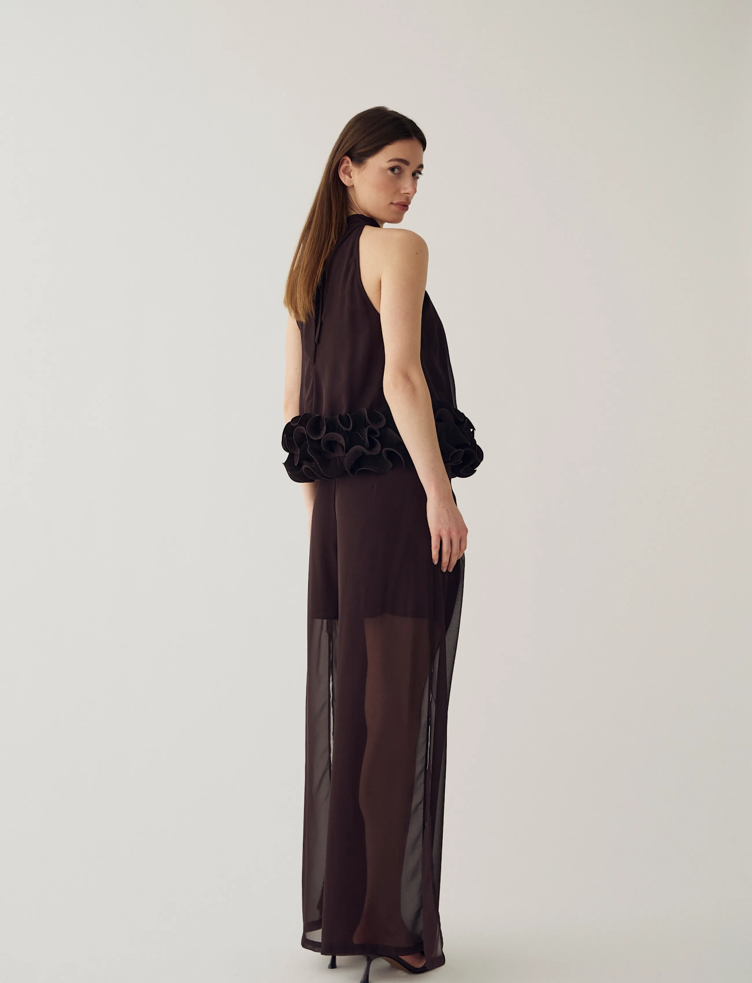 Noella - N-Marceen Pants - laia säärega püksid - chocolate - 5