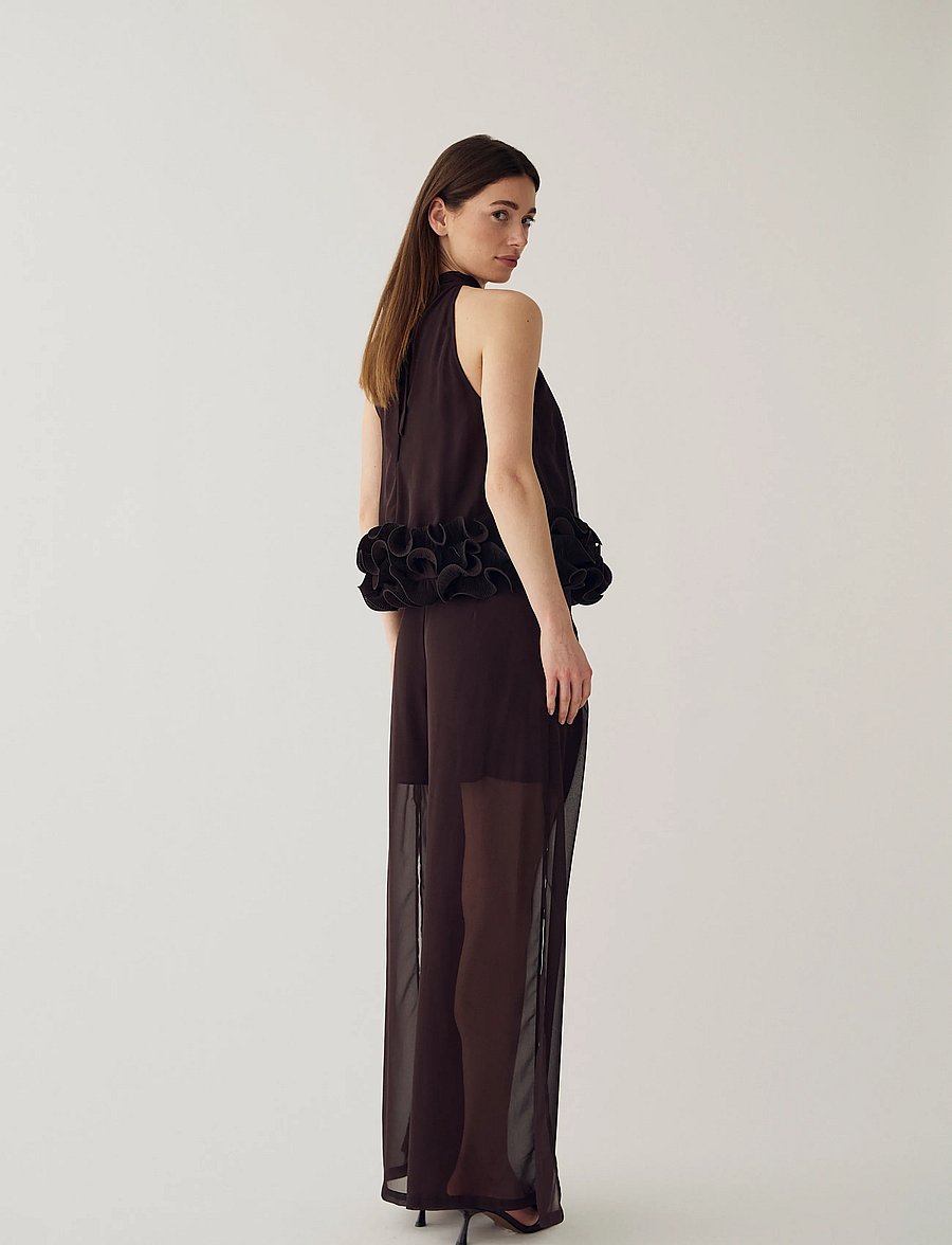 Noella - N-Marceen Pants - laia säärega püksid - chocolate - 5