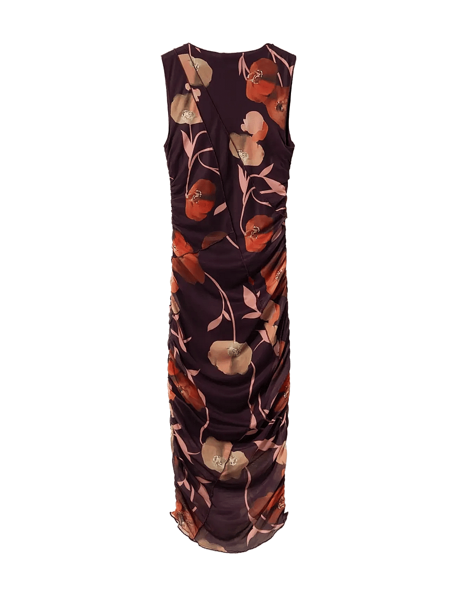 Noella - Sutton Dress - midi kjoler - caris red print - 2