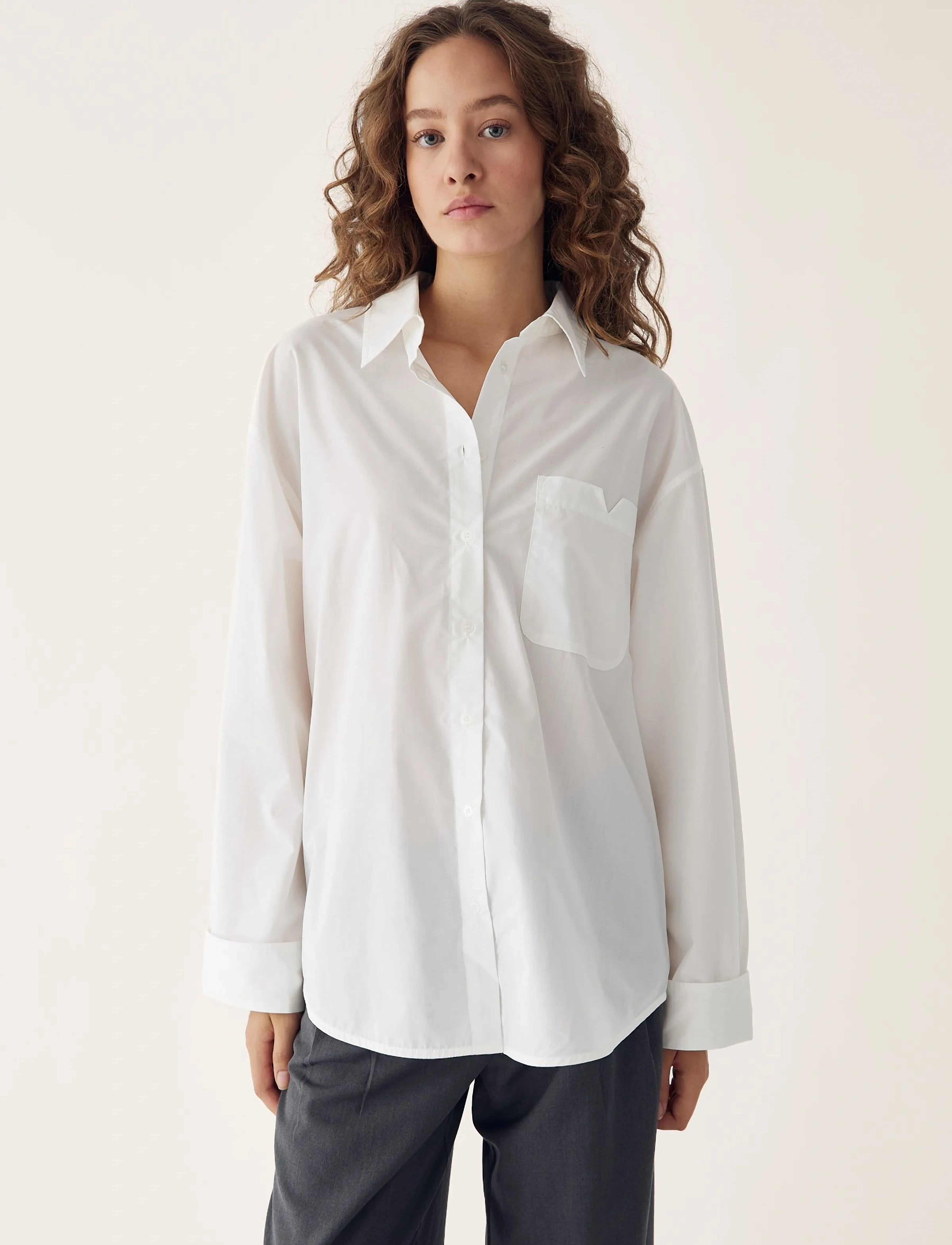 Noella N-Marlon Shirt, Kvinder, Skjorte med Knapper, Hvid, Str: S/M