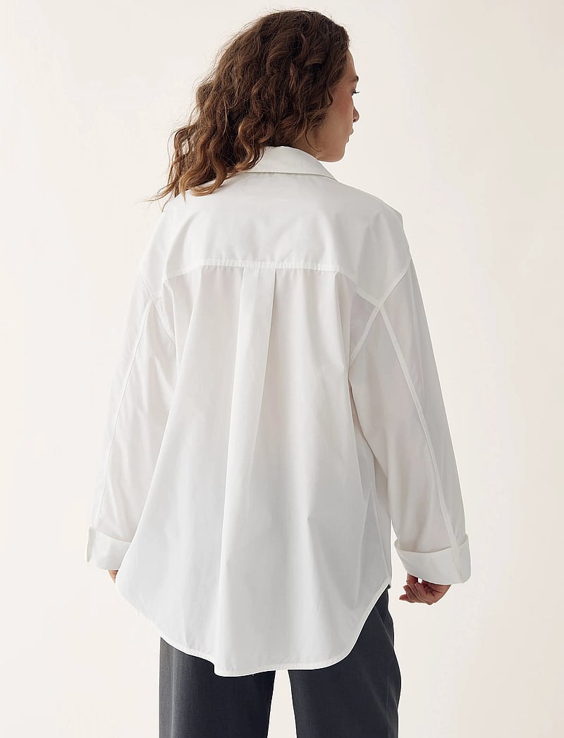 Noella - N-Marlon Shirt - long-sleeved shirts - white - 3